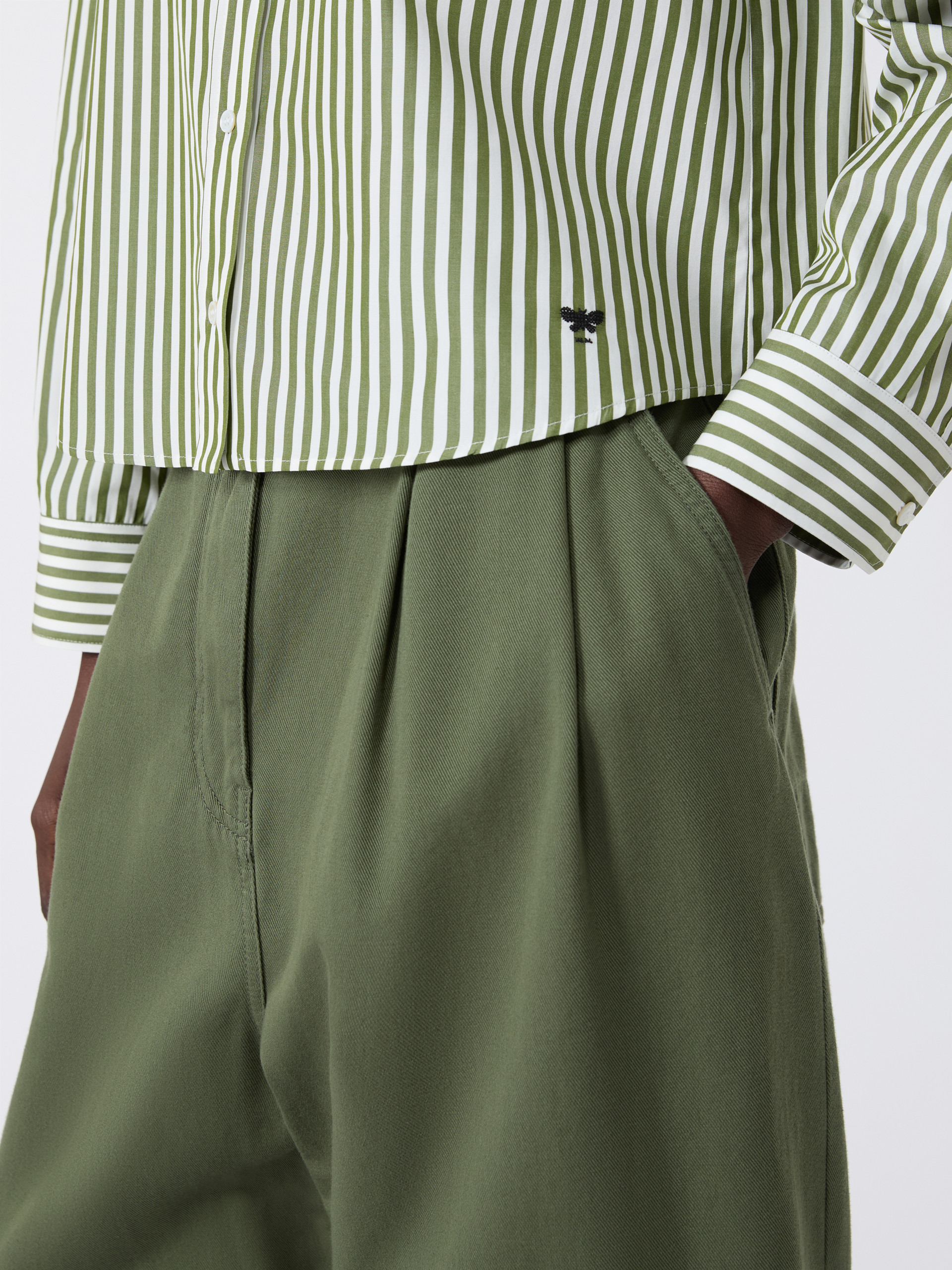 Cotton poplin shirt - GREEN - Weekend Max Mara - 5