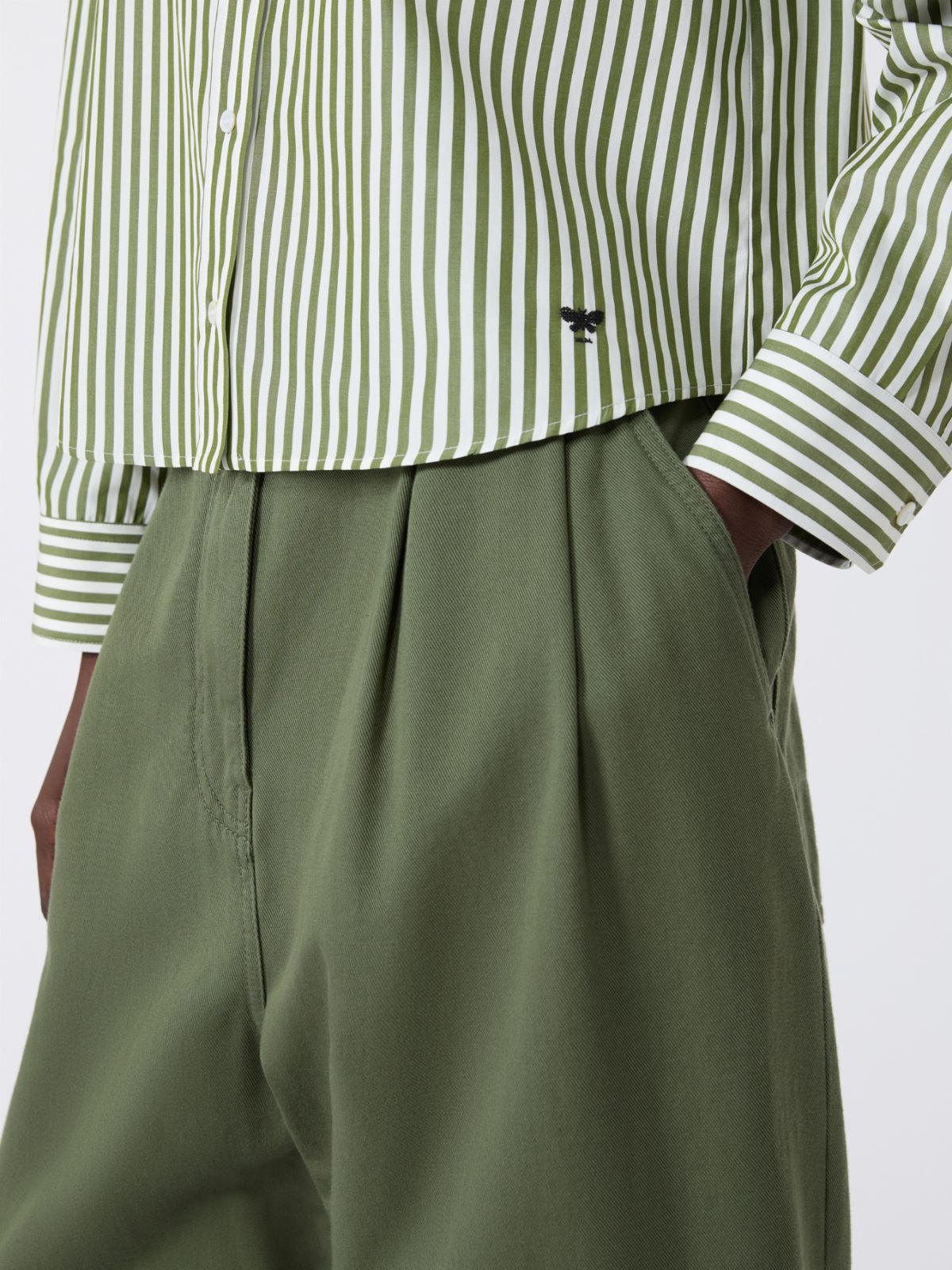 Cotton poplin shirt - GREEN - Weekend Max Mara - 5