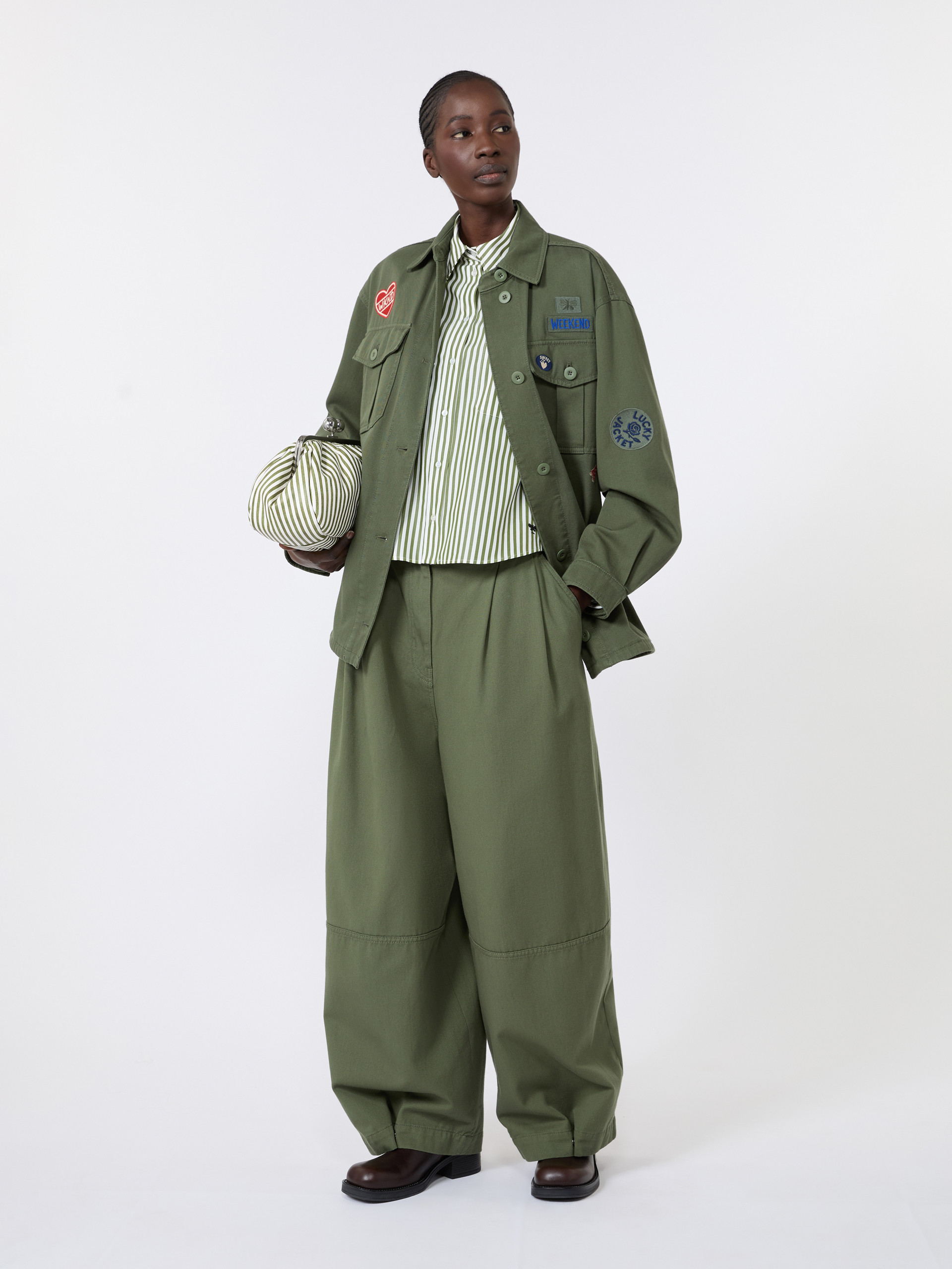Cotton poplin shirt - GREEN - Weekend Max Mara