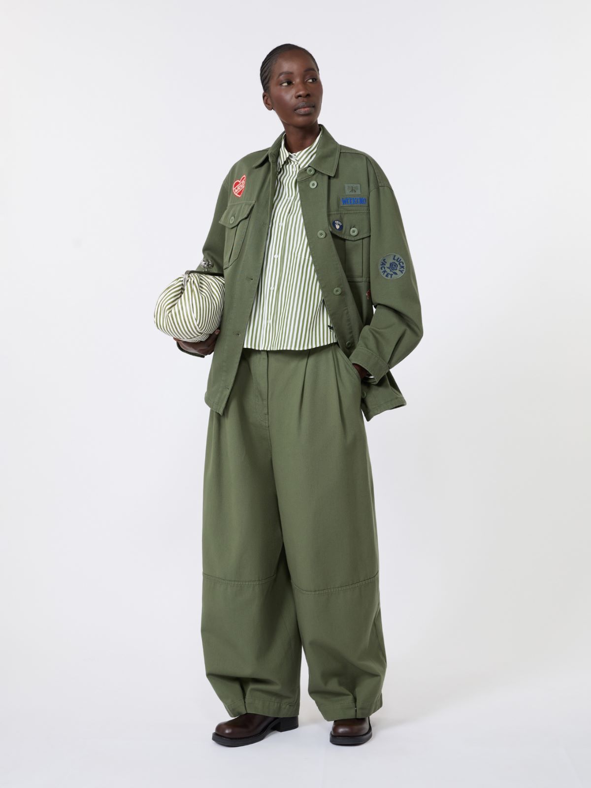 Cotton poplin shirt - GREEN - Weekend Max Mara