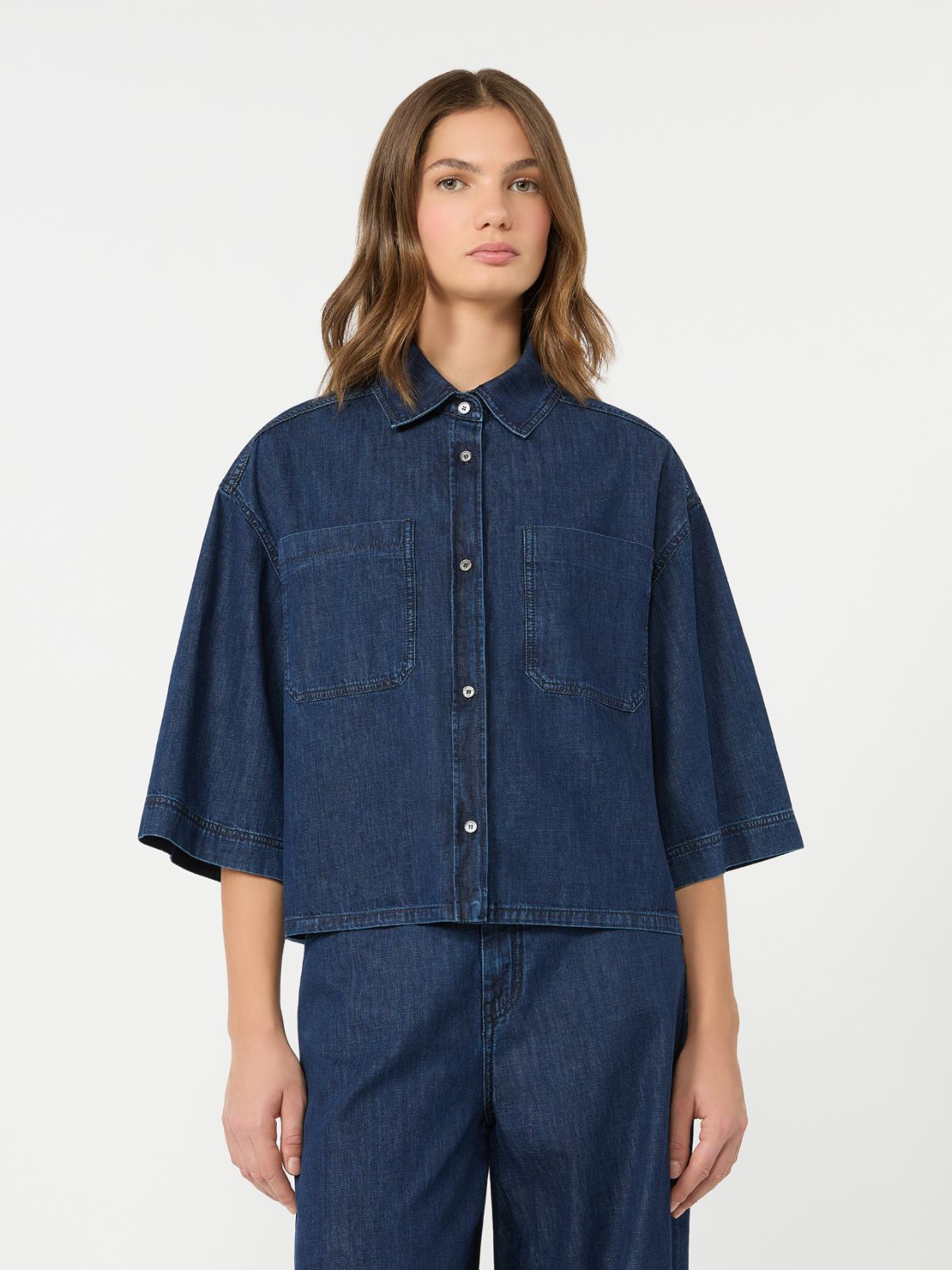Camicia boxy in denim - BLU - Weekend Max Mara - 2