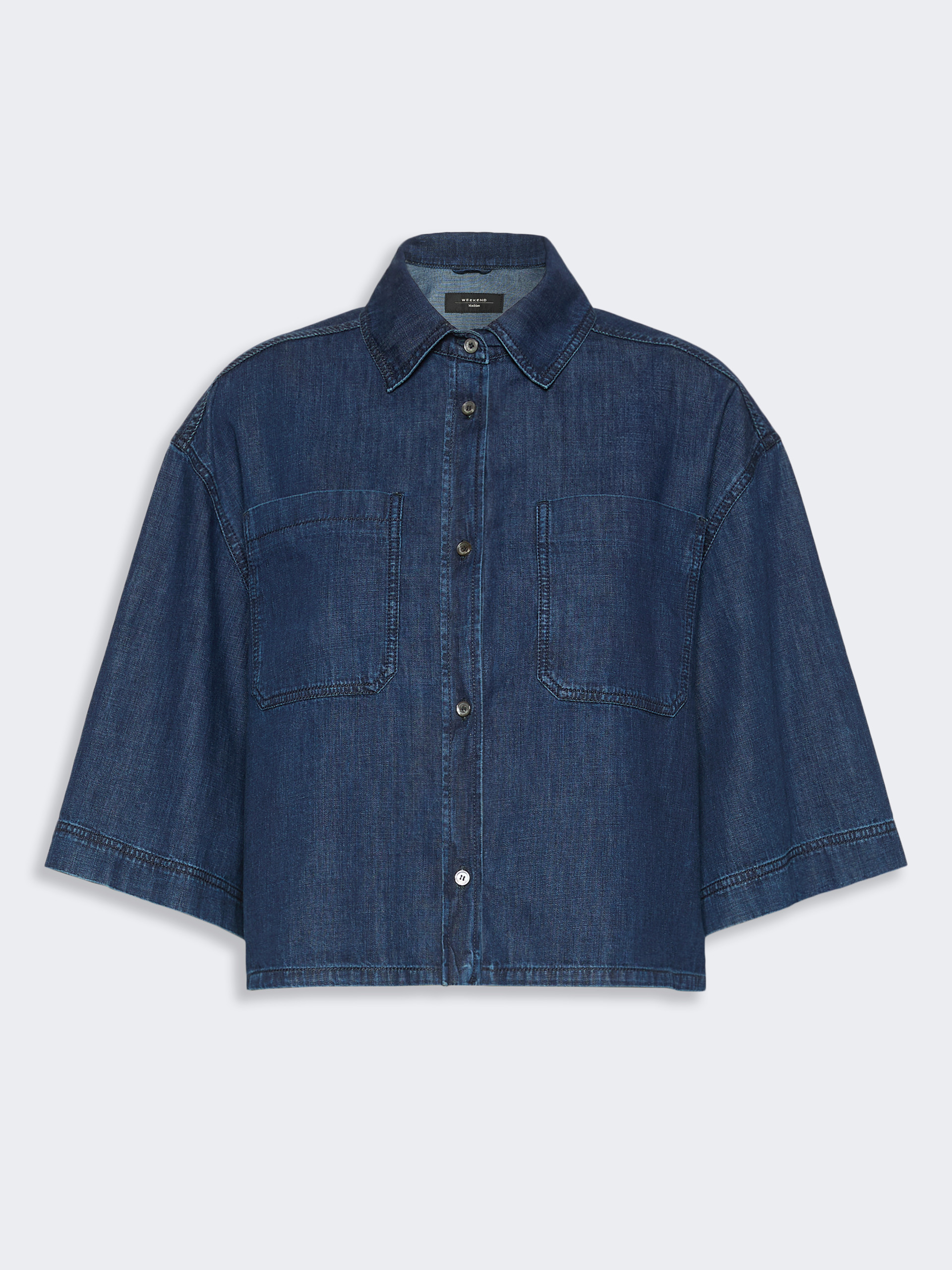 Boxy denim shirt - NAVY - Weekend Max Mara - 5