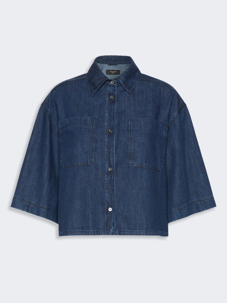Boxy denim shirt - NAVY - Weekend Max Mara - 2