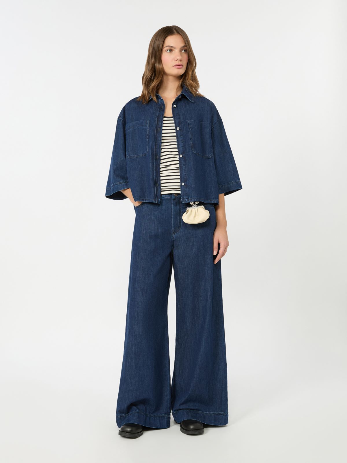 Camicia boxy in denim - BLU - Weekend Max Mara