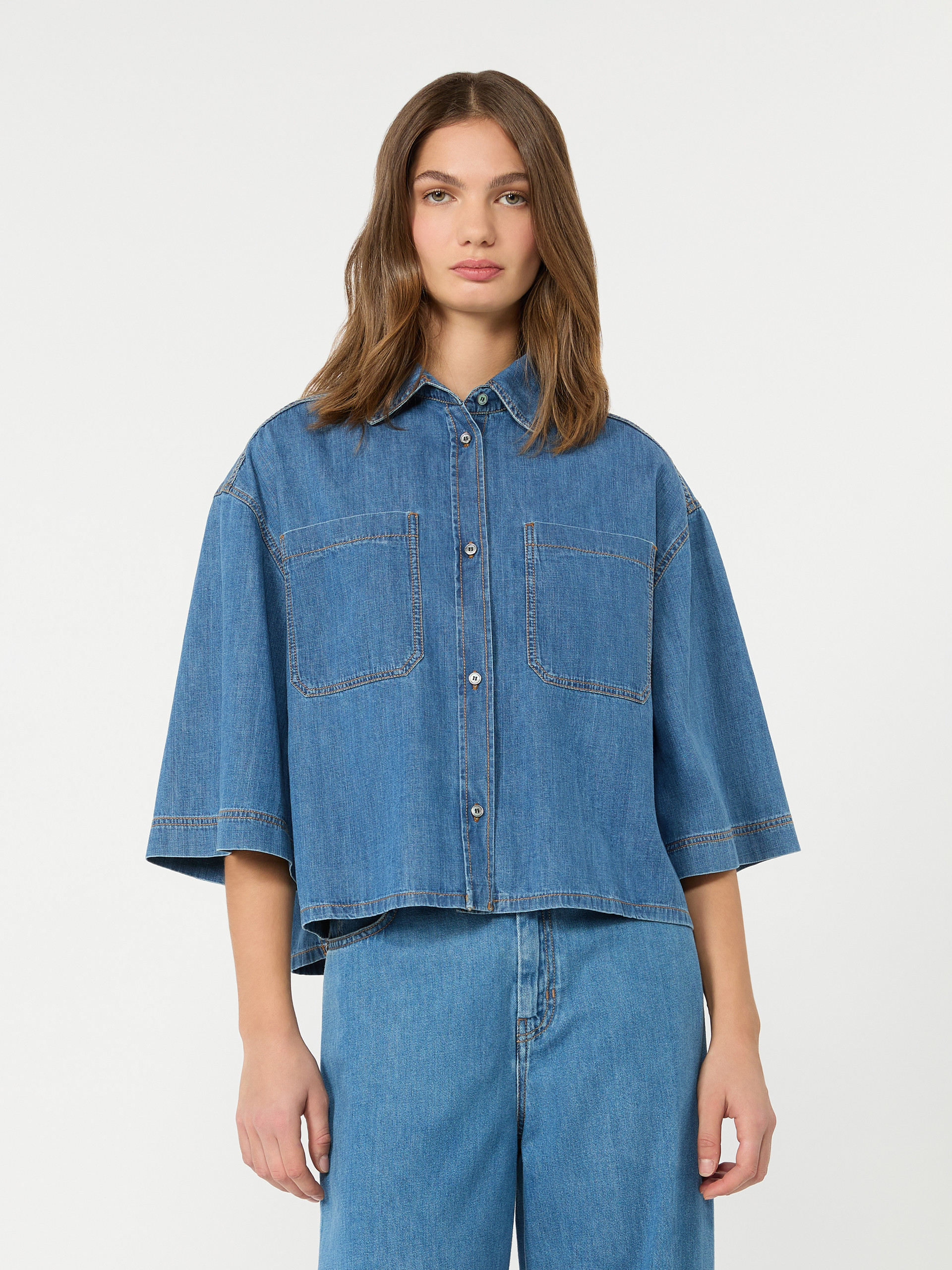 Boxy denim shirt - NAVY - Weekend Max Mara - 2