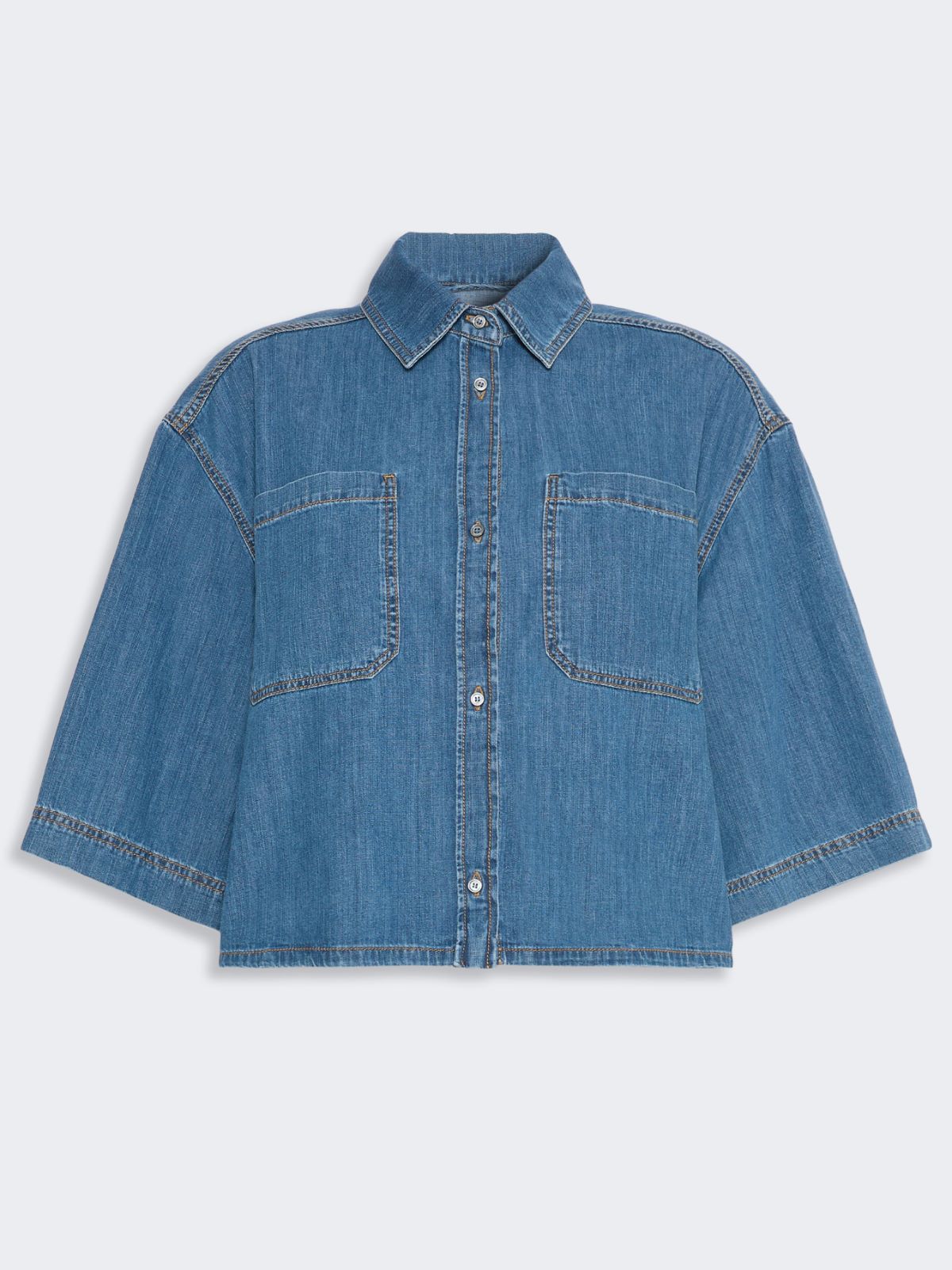 Camicia boxy in denim - BLU - Weekend Max Mara - 5
