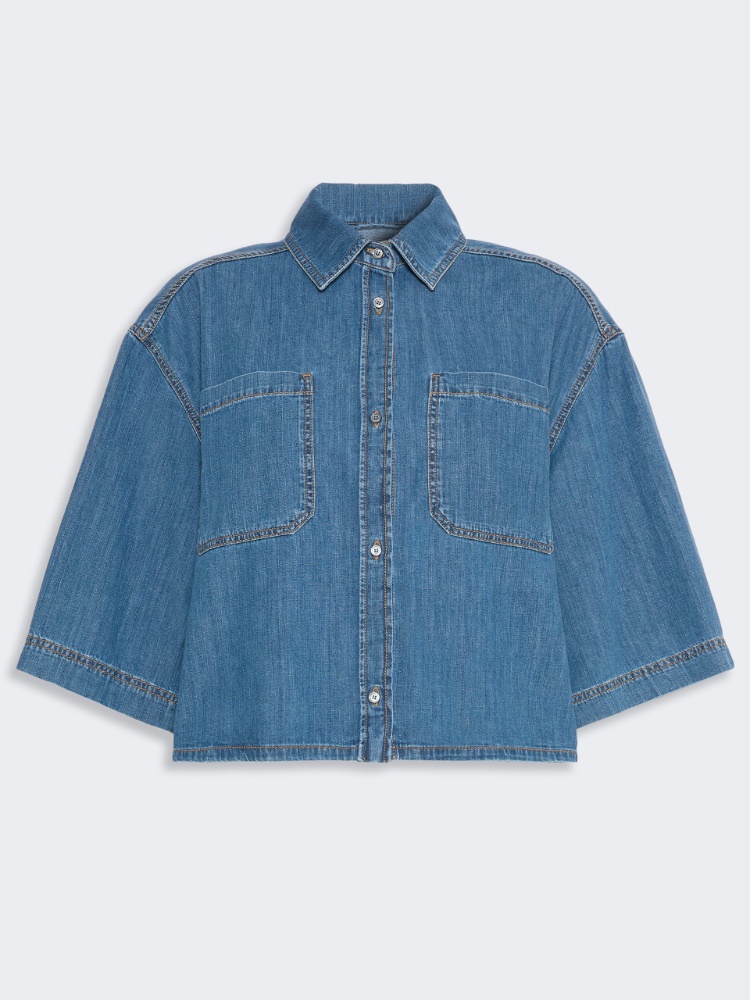 Boxy denim shirt - NAVY - Weekend Max Mara