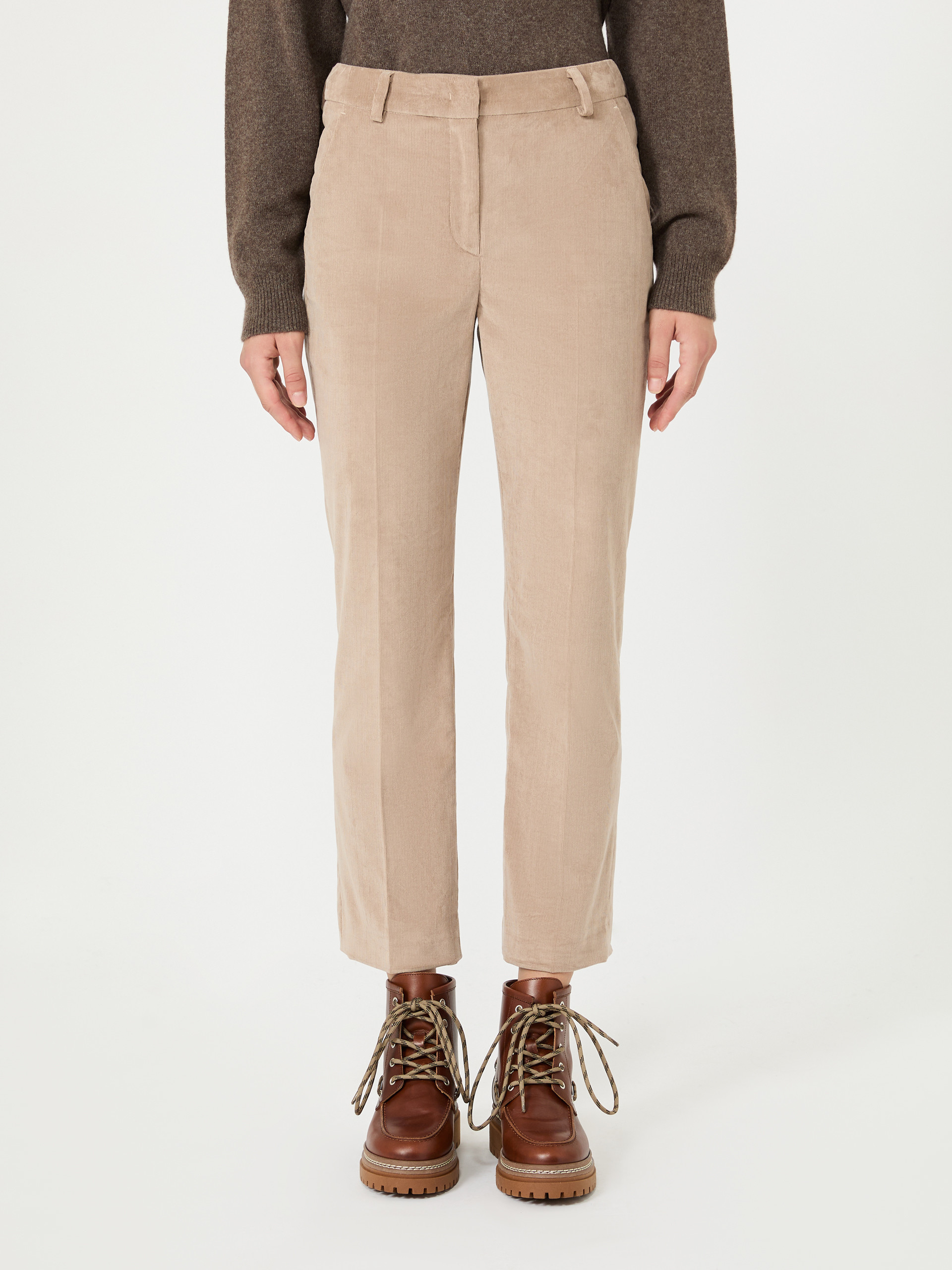 Cotton velvet cropped trousers - Weekend Max Mara - 2