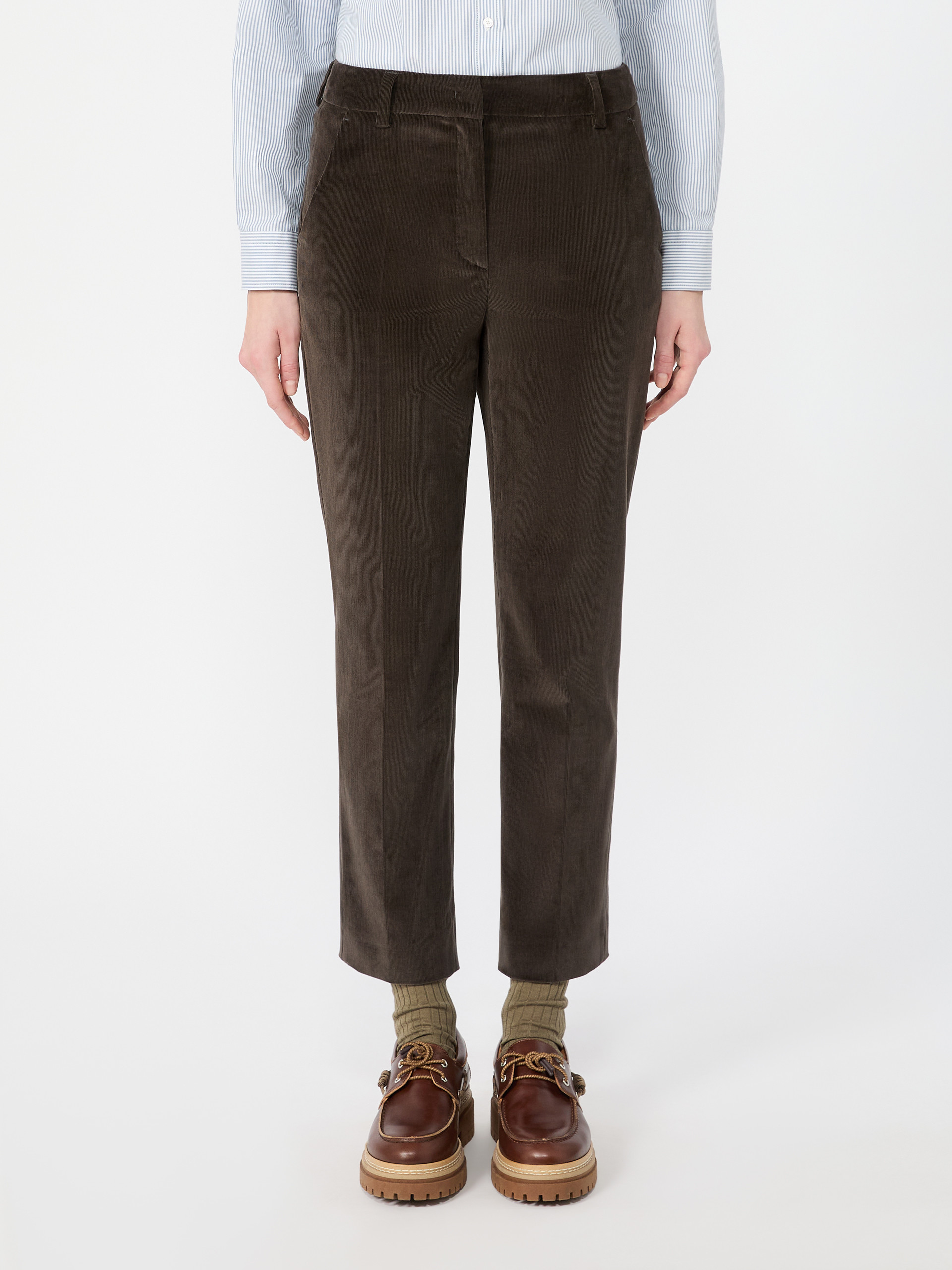 Cotton velvet cropped trousers - Weekend Max Mara - 2