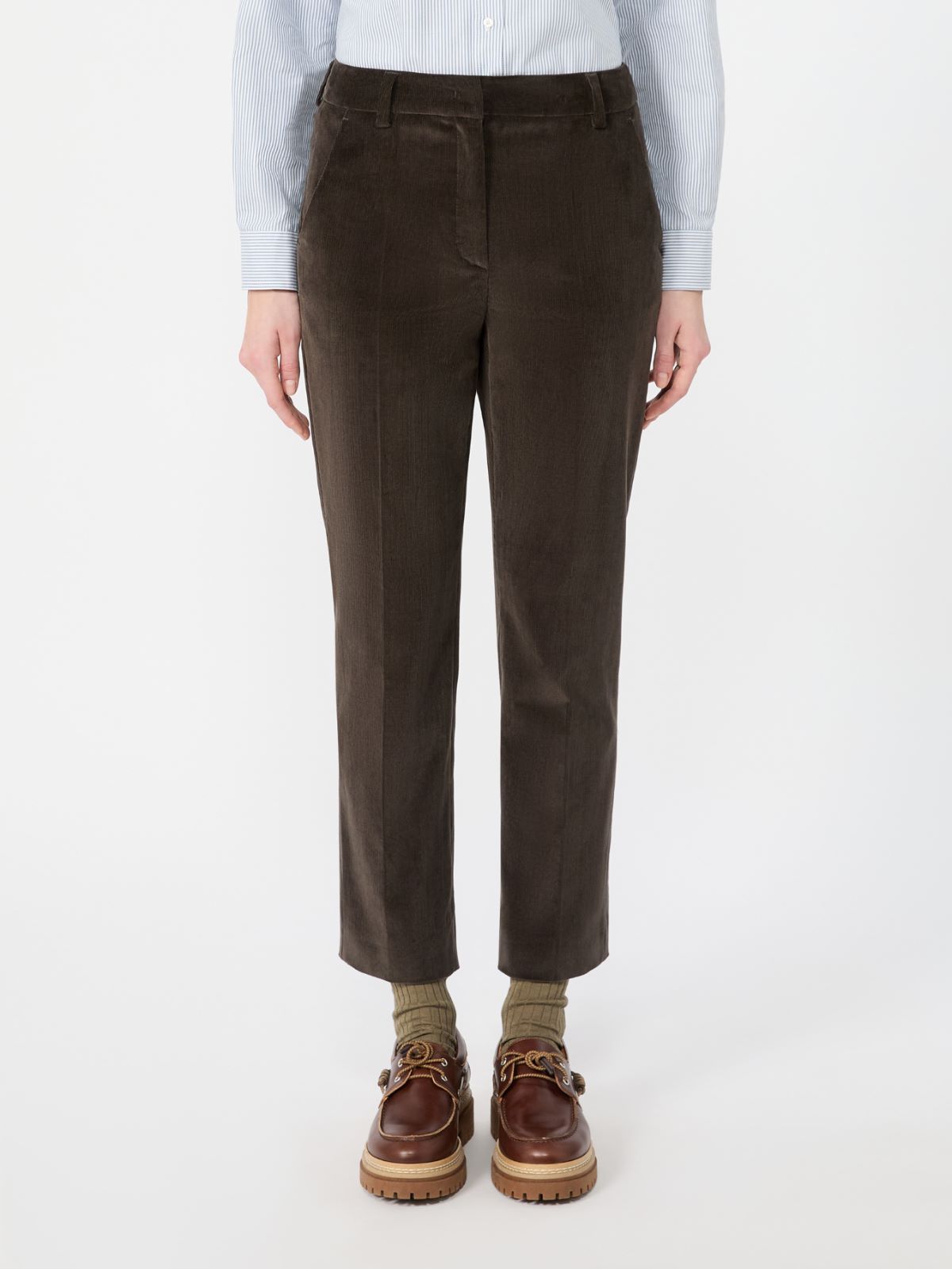 Cotton velvet cropped trousers - Weekend Max Mara - 2