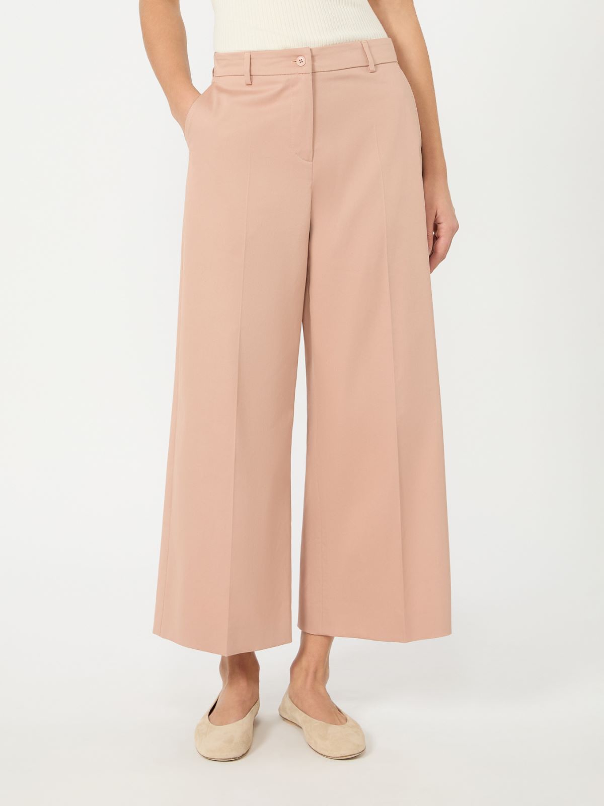 Cotton satin trousers - ANTIQUE ROSE - Weekend Max Mara - 2