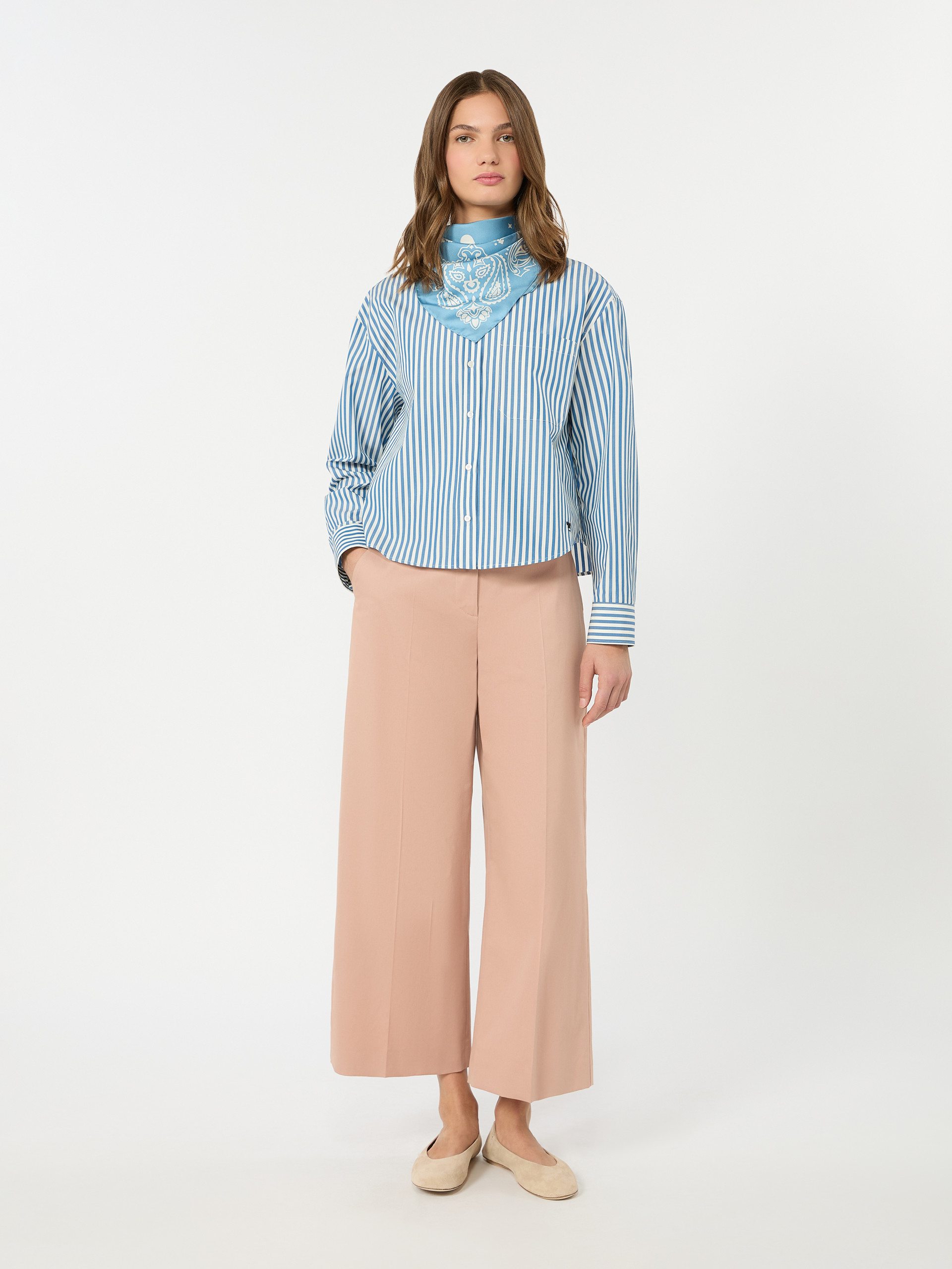 Cotton satin trousers - ANTIQUE ROSE - Weekend Max Mara