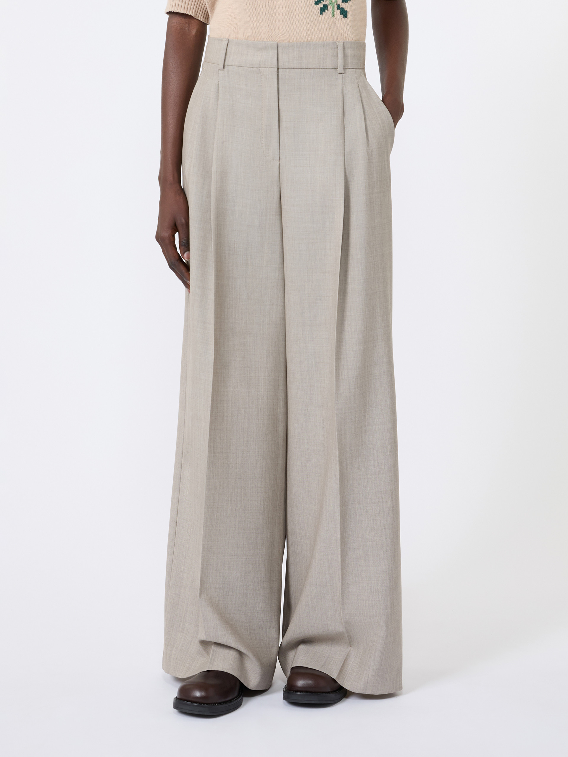 Wide-leg woollen cloth trousers - Weekend Max Mara - 2