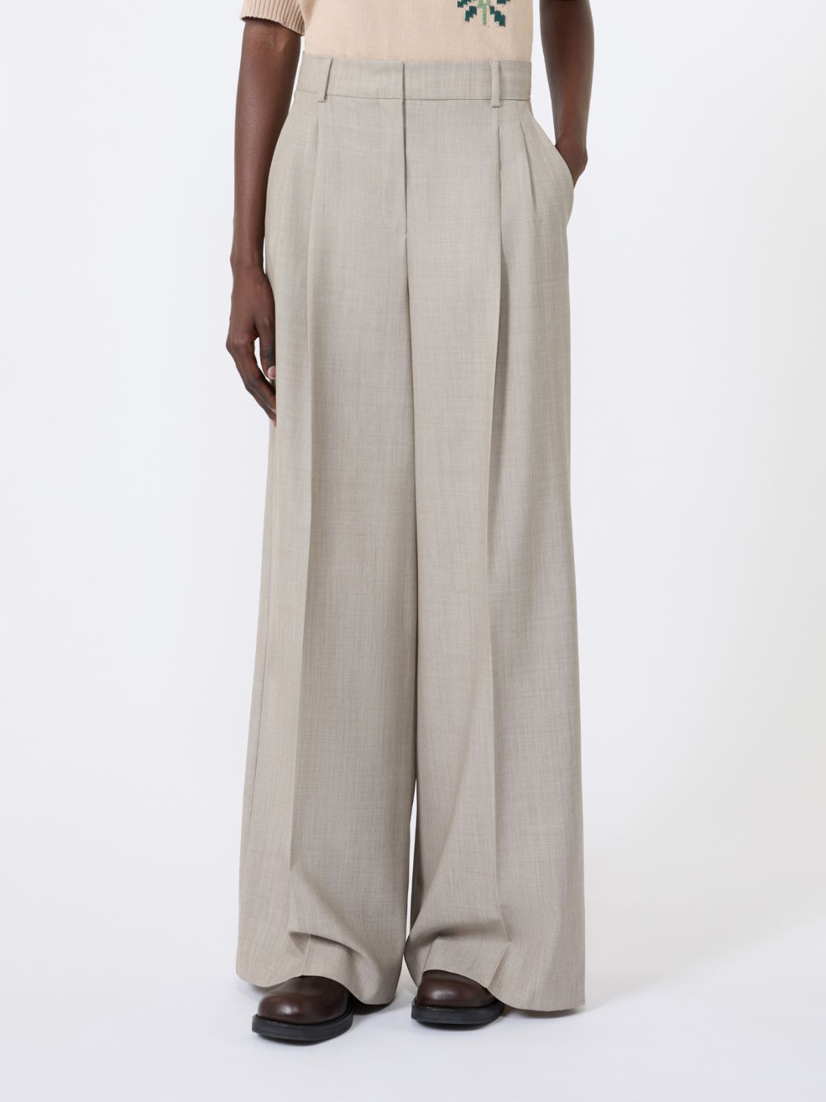 Wide-leg woollen cloth trousers - Weekend Max Mara - 2