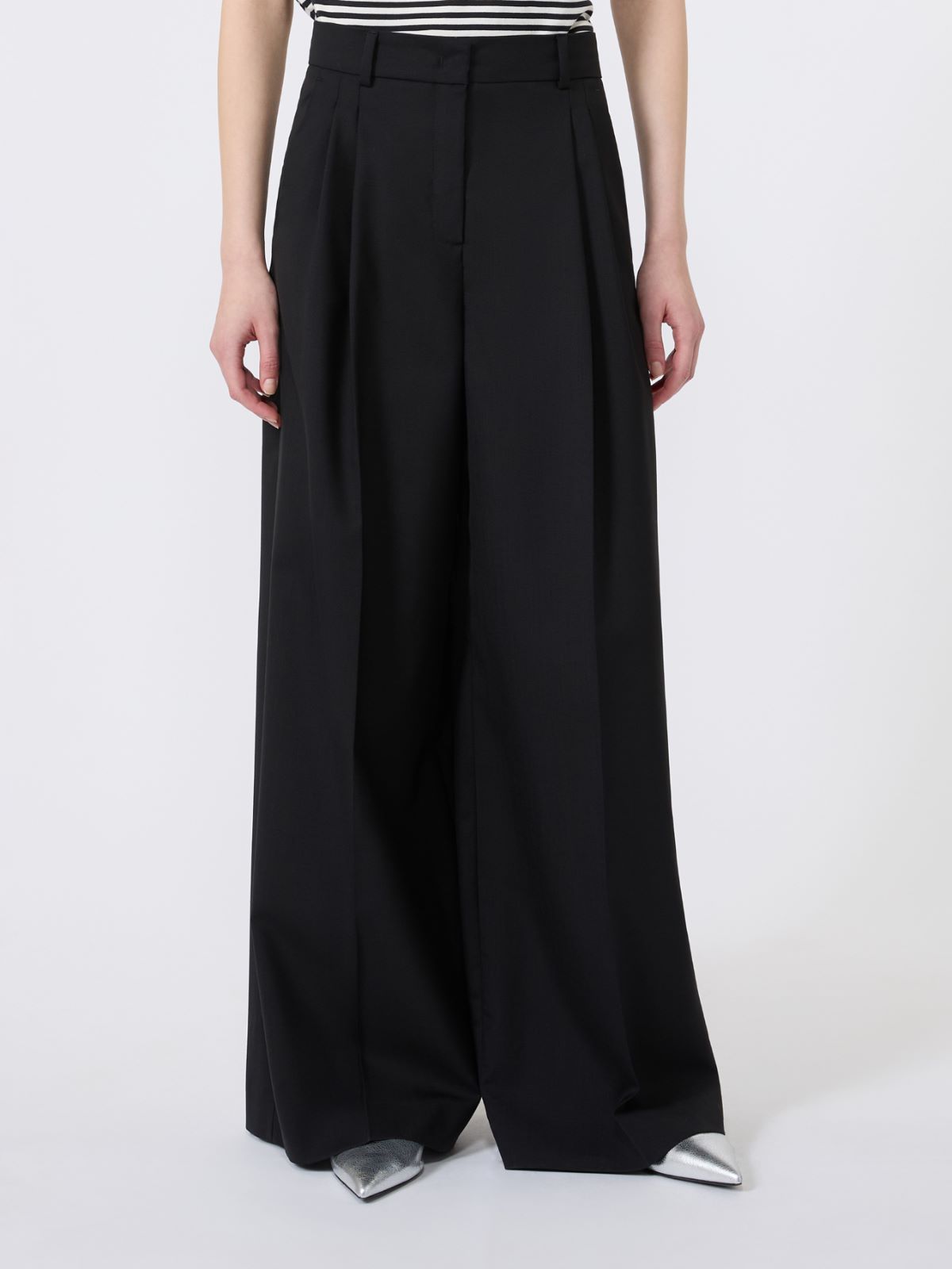 Wide-leg woollen cloth trousers - Weekend Max Mara - 2