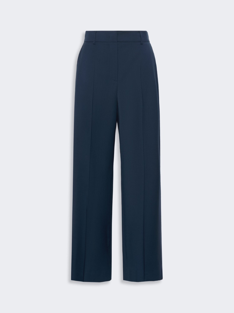 Stretch wool palazzo trousers - NAVY - Weekend Max Mara - 5
