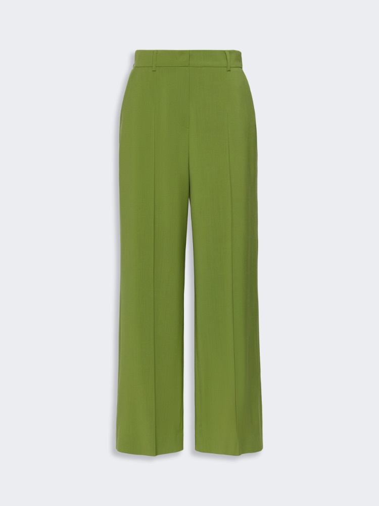 Stretch wool palazzo trousers - GREEN - Weekend Max Mara