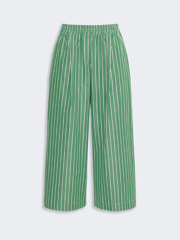Cotton poplin trousers - GREEN - Weekend Max Mara - 2
