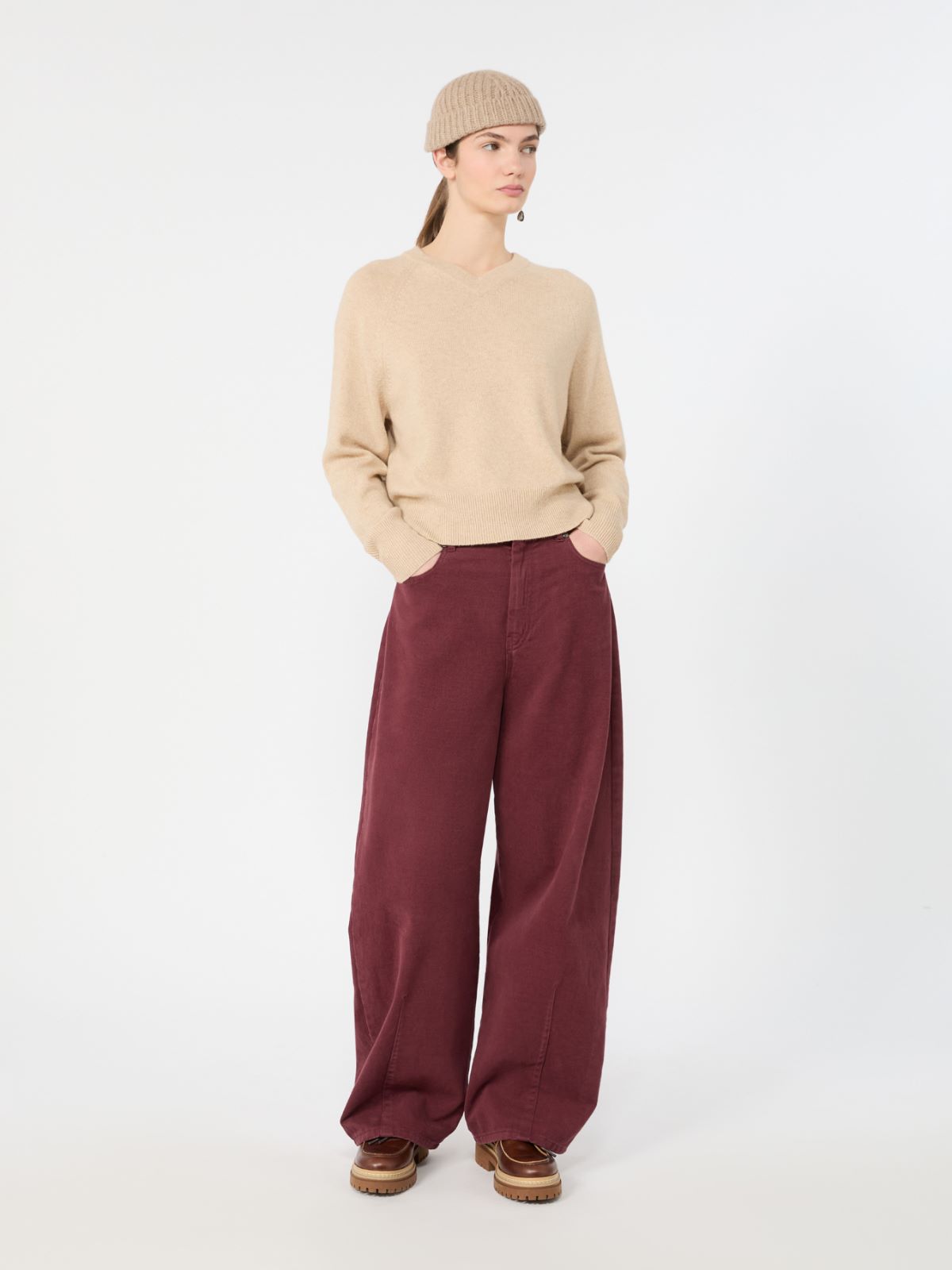Cotton drill trousers - Weekend Max Mara