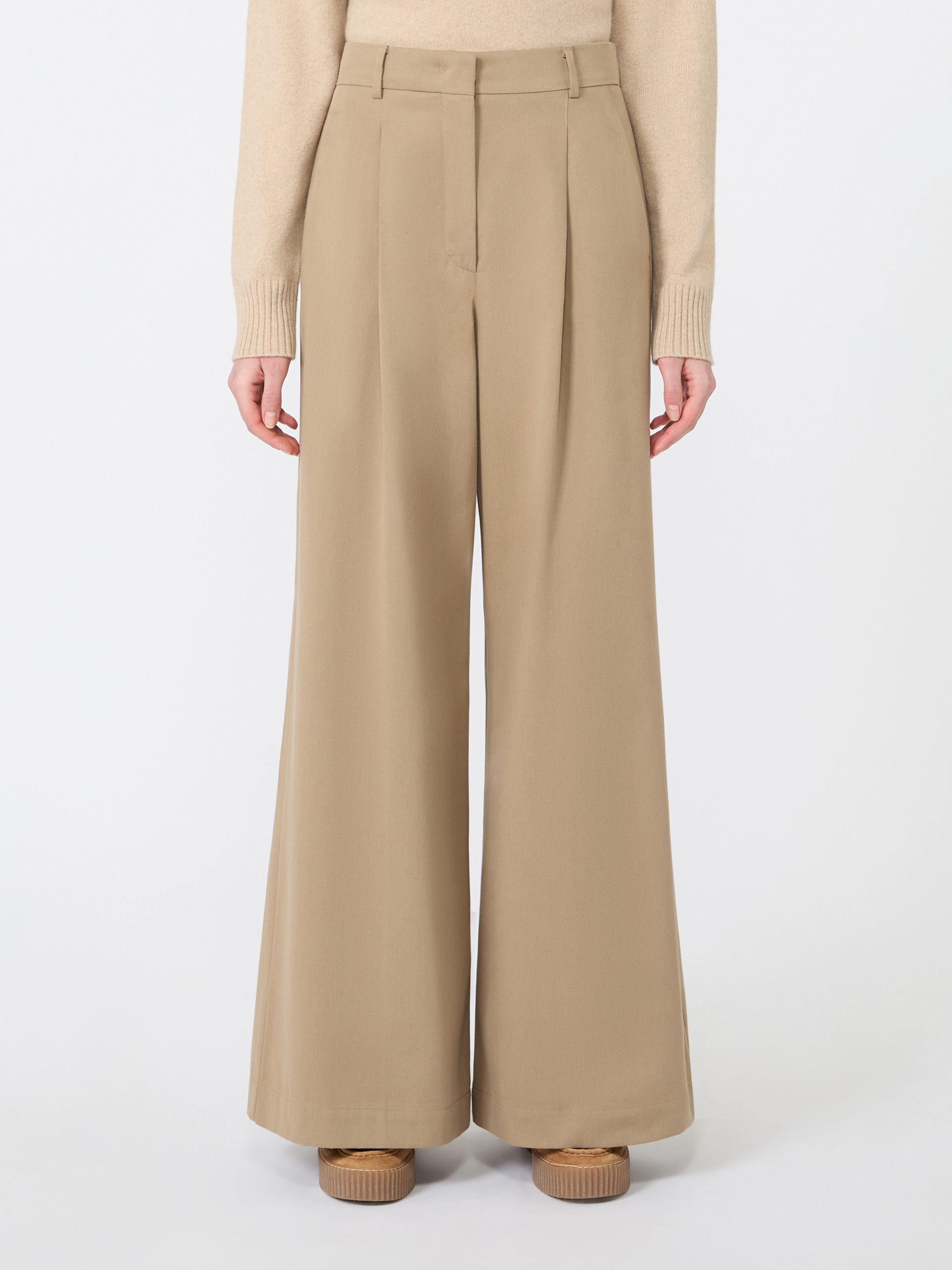 Wide trousers in cotton drill - Weekend Max Mara - 2