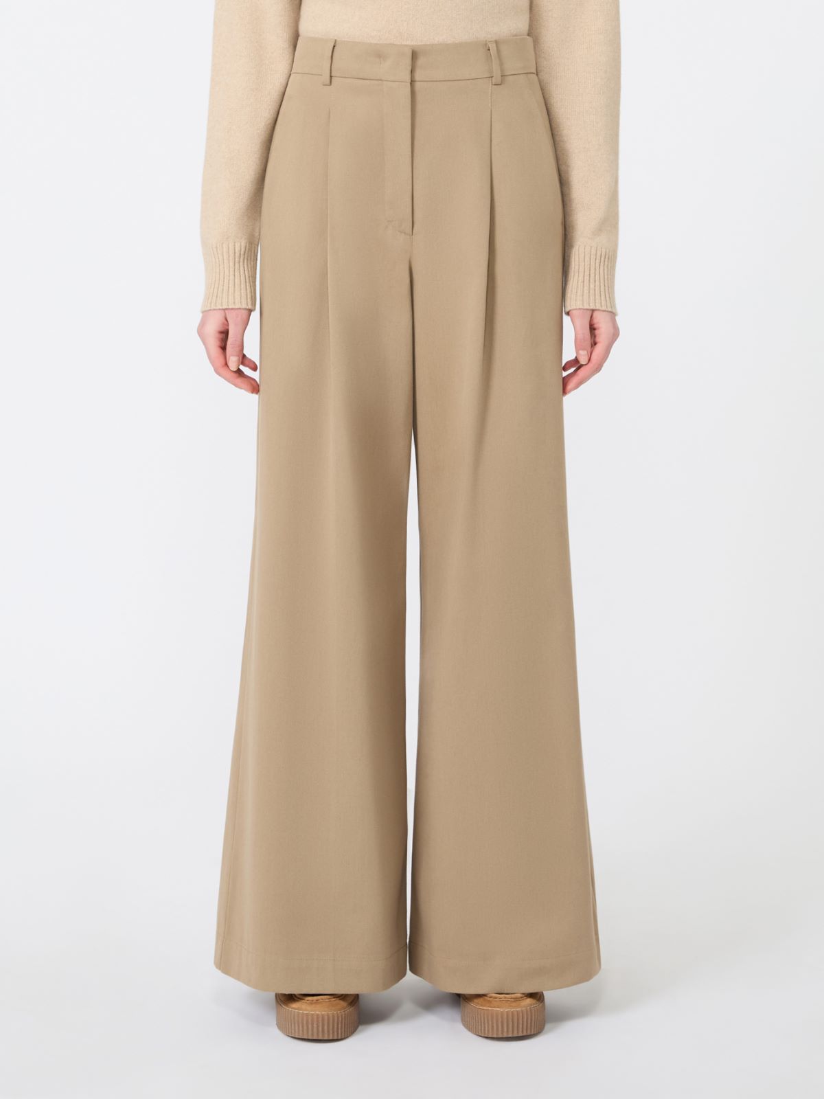 Wide trousers in cotton drill - Weekend Max Mara - 2