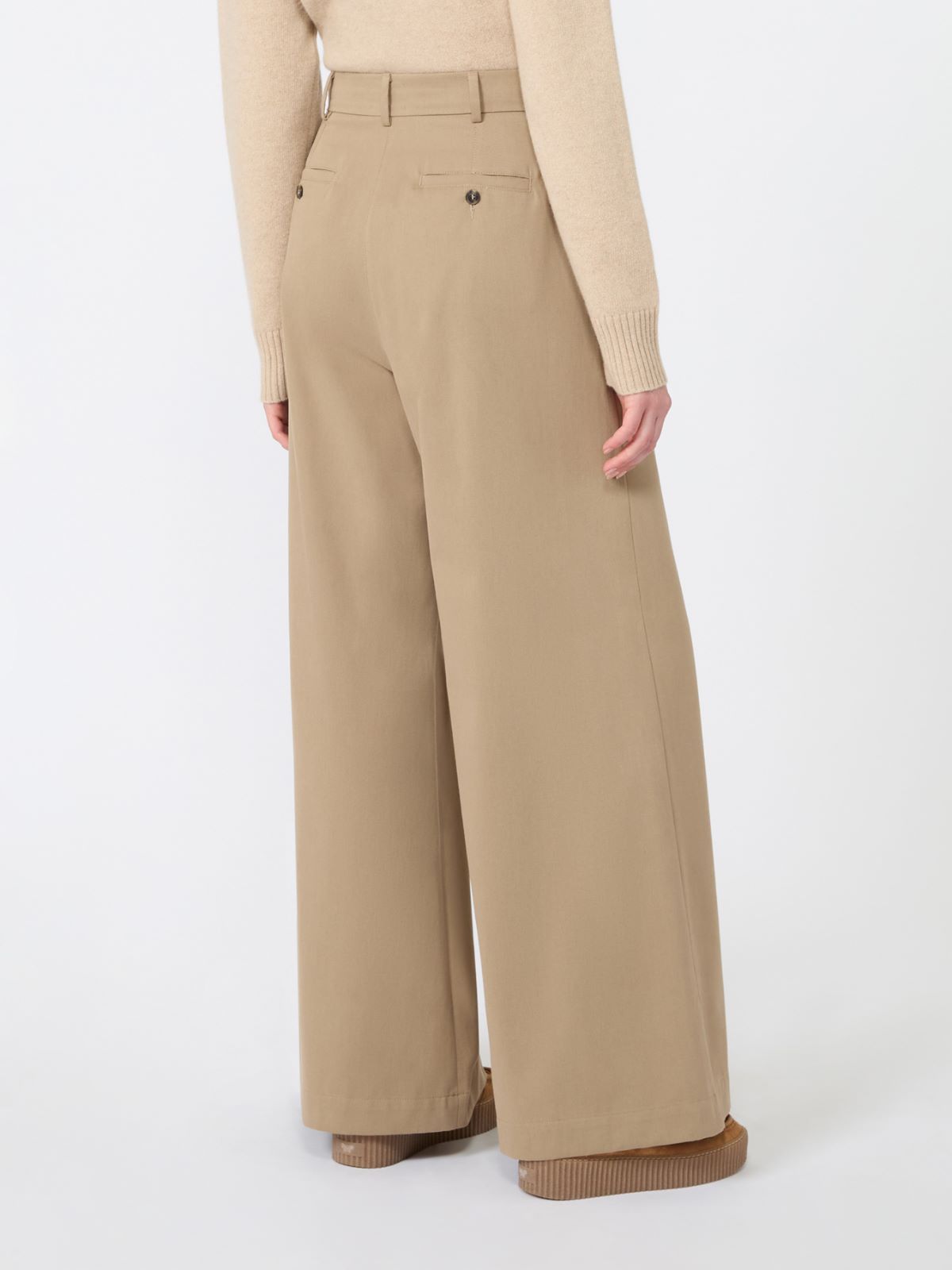 Wide trousers in cotton drill - Weekend Max Mara - 3