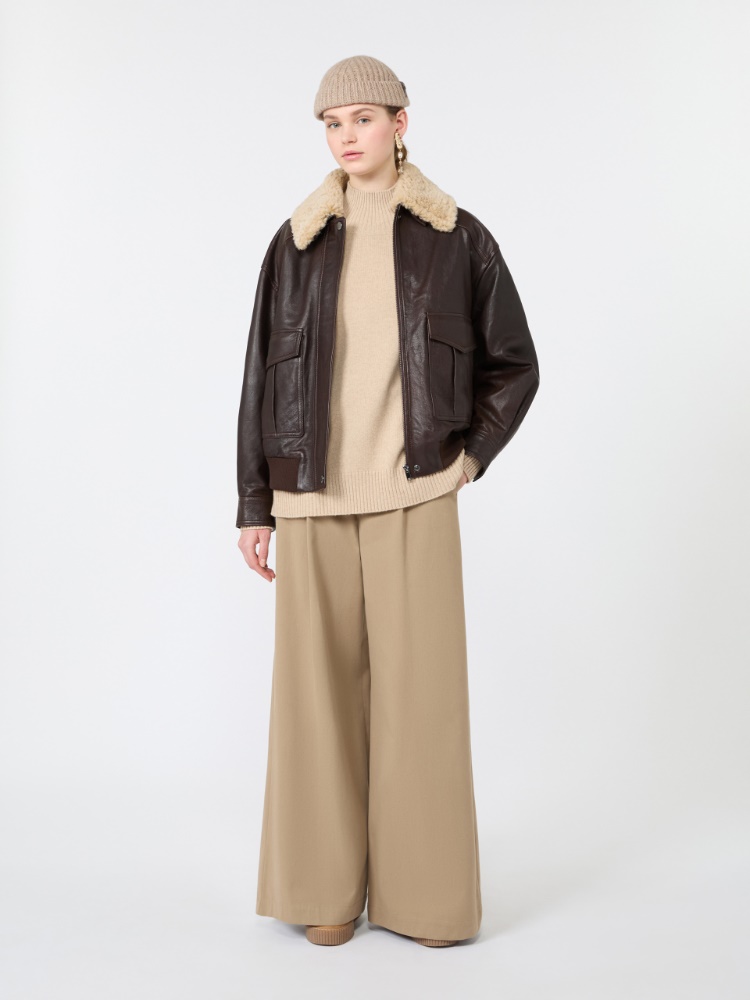 Wide trousers in cotton drill - Weekend Max Mara