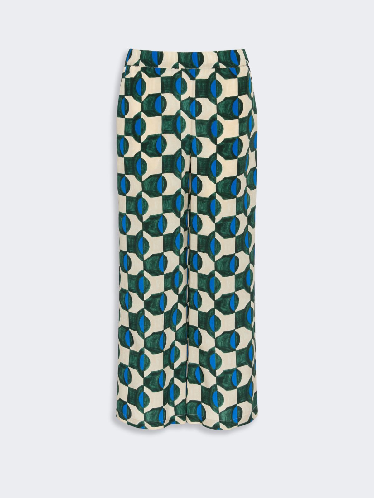 Printed crepe de chine trousers - DARK GREEN - Weekend Max Mara - 4