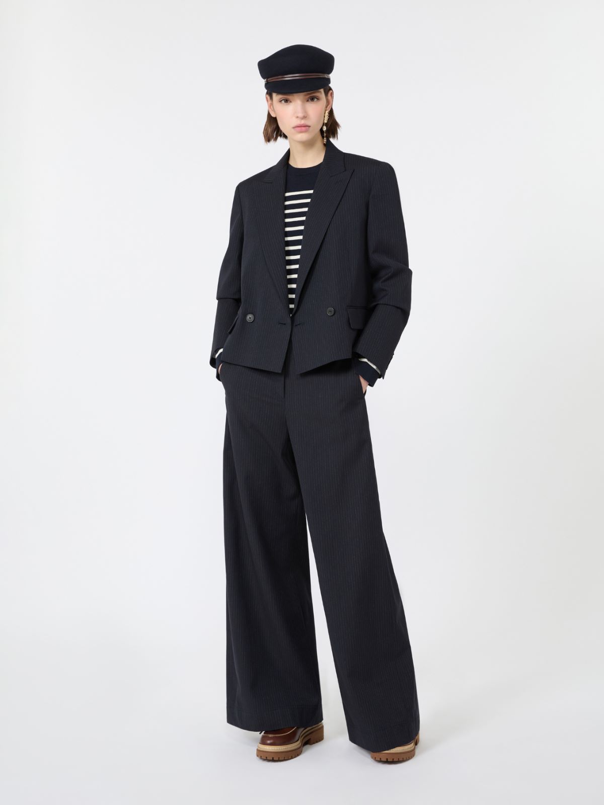 Wool and cotton gabardine trousers - Weekend Max Mara
