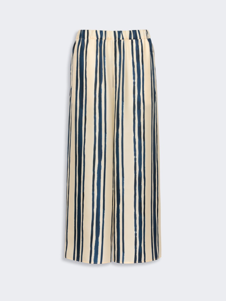 Silk twill trousers - NAVY - Weekend Max Mara - 2