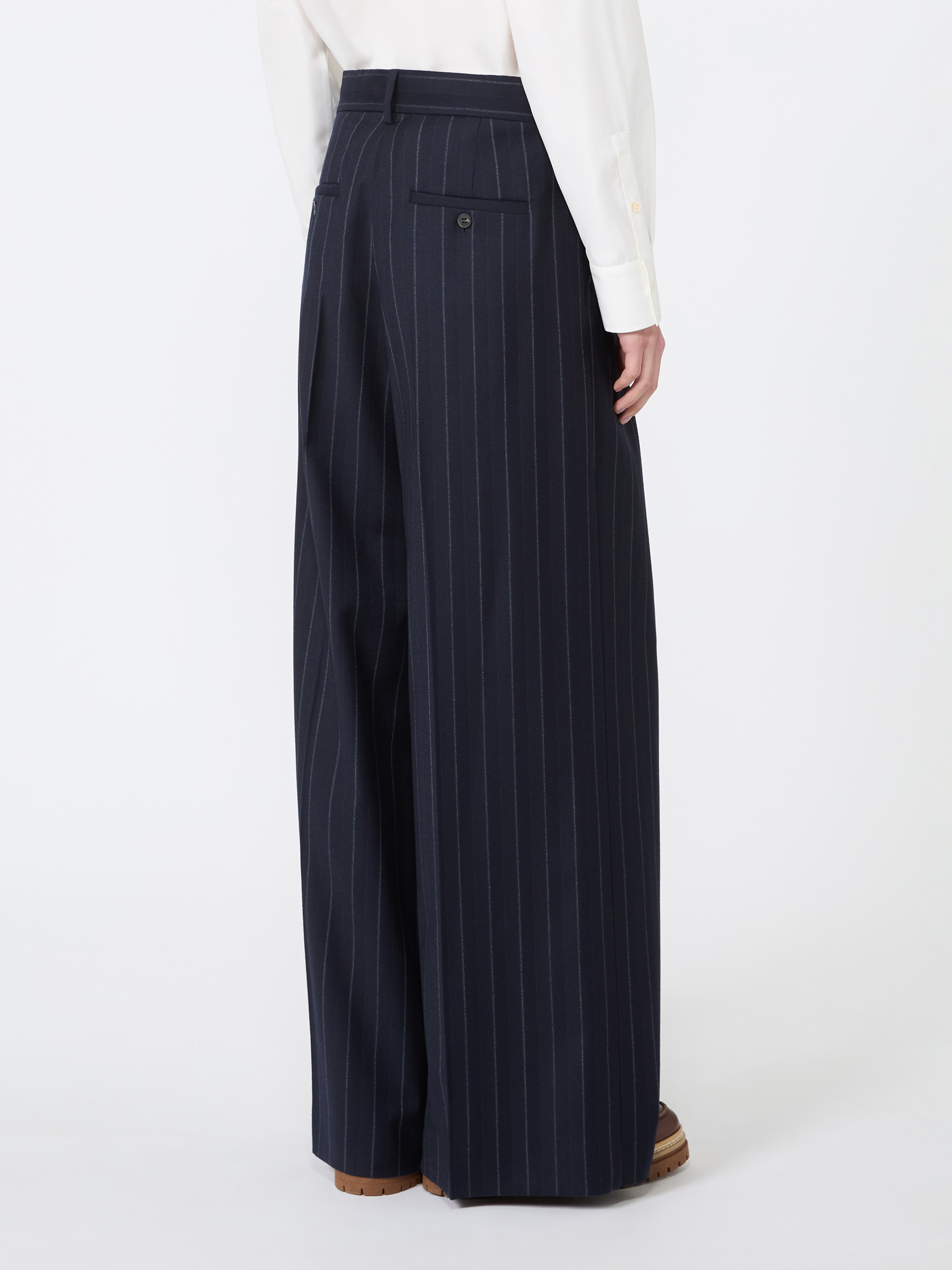 Wool pinstriped flannel trousers - Weekend Max Mara - 3