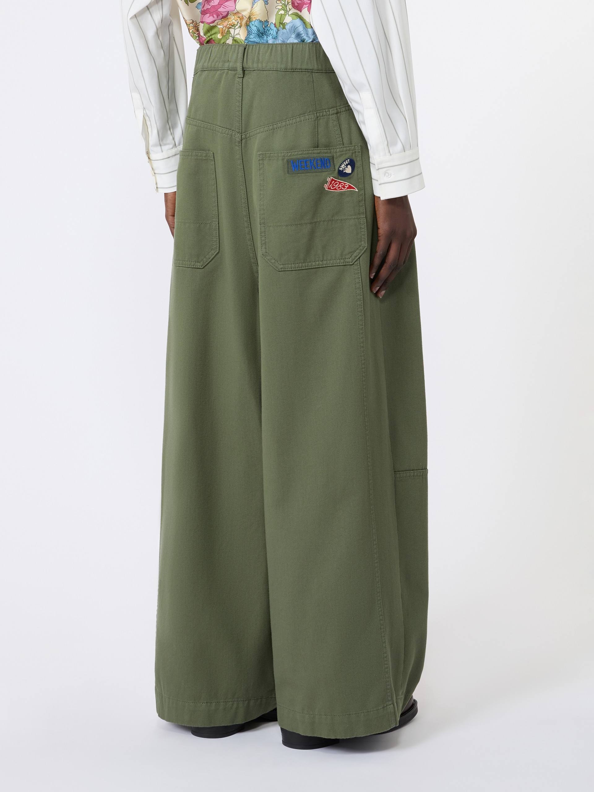 Washed cotton trousers - Weekend Max Mara - 3