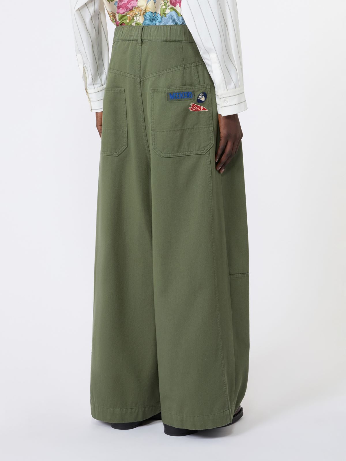 Washed cotton trousers - Weekend Max Mara - 3