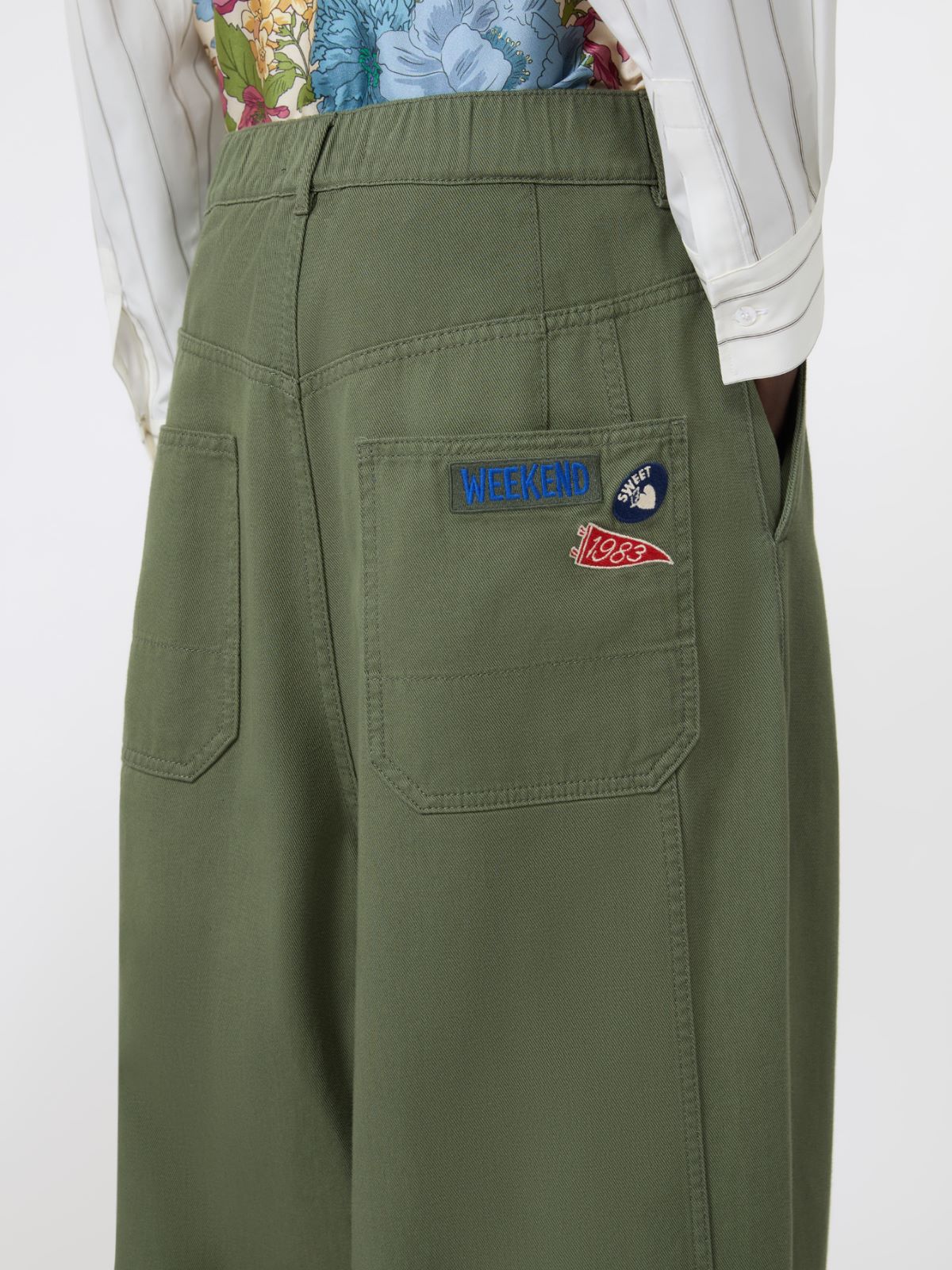 Washed cotton trousers - Weekend Max Mara - 4
