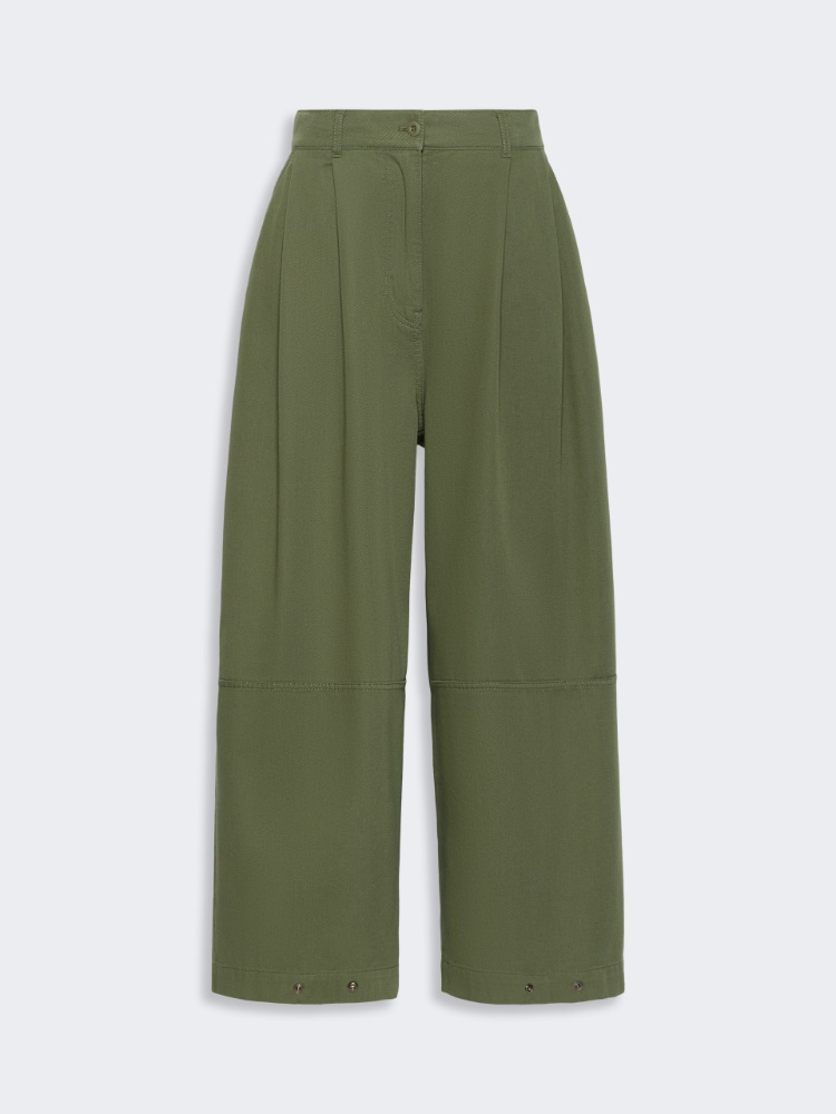 Washed cotton trousers - Weekend Max Mara
