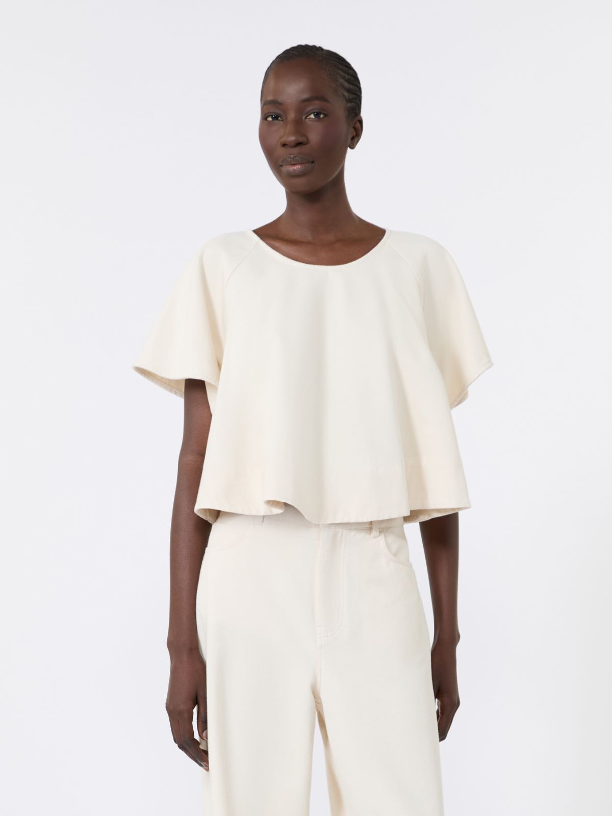 Cropped cotton blouse - Weekend Max Mara - 2