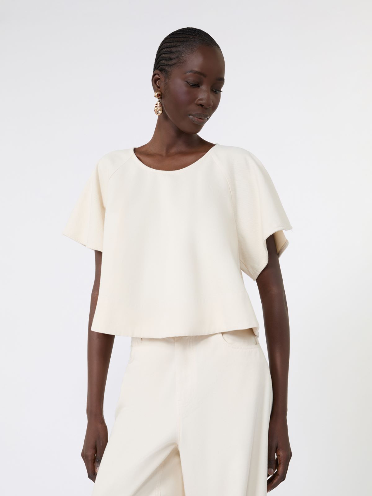 Cropped cotton blouse - Weekend Max Mara - 4