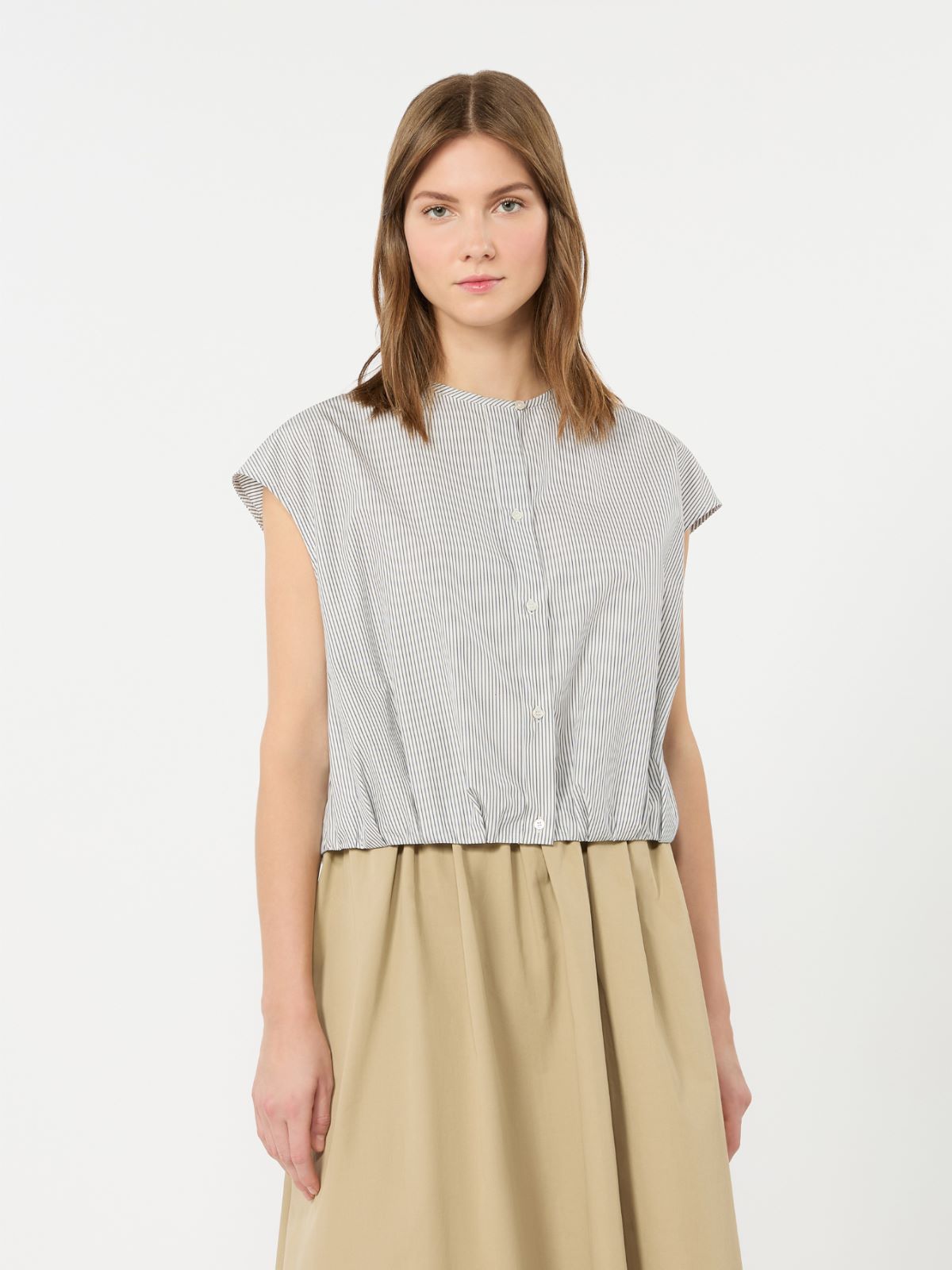 Cotton poplin crop top - Weekend Max Mara