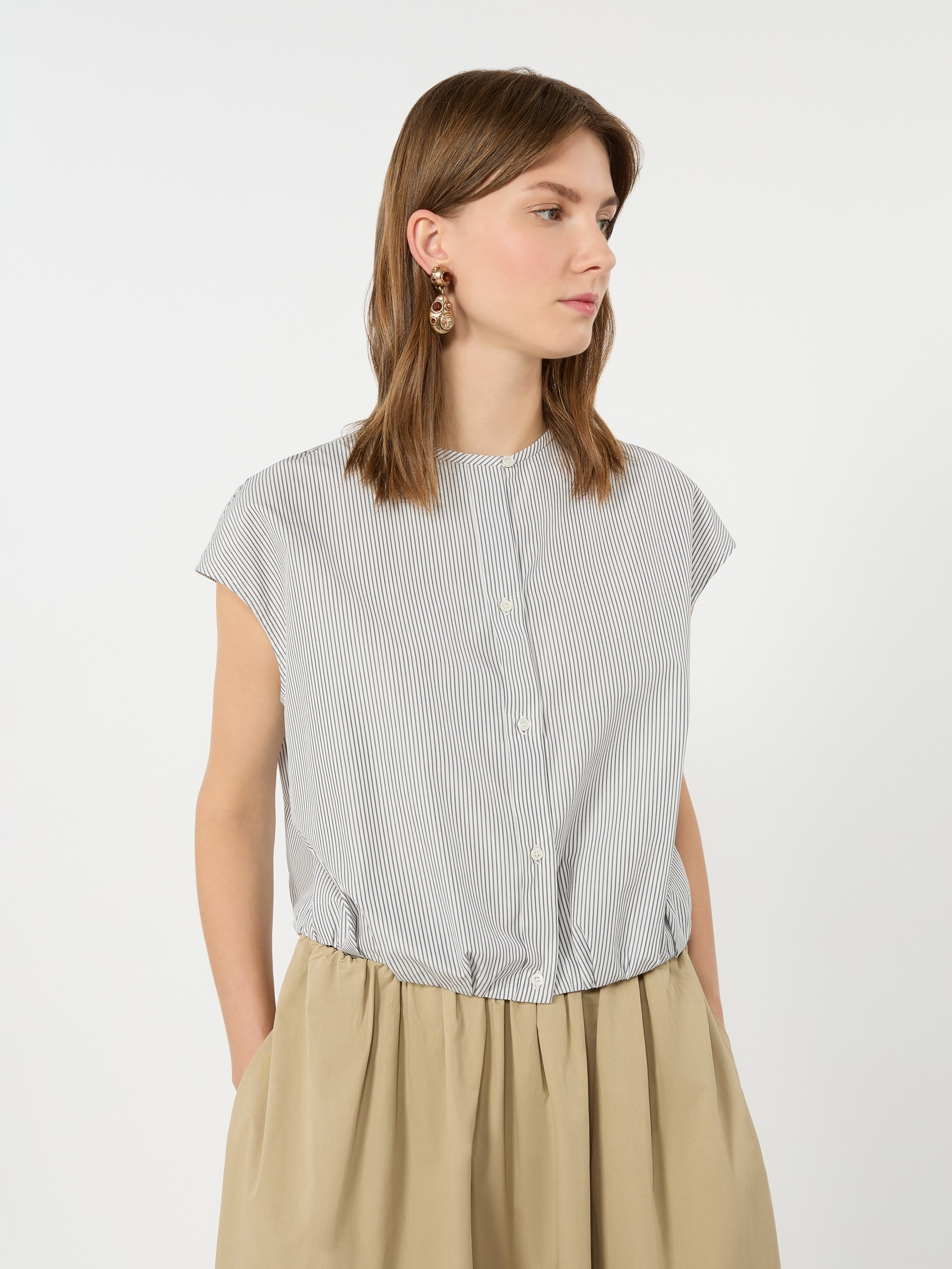 Cotton poplin crop top - Weekend Max Mara - 3