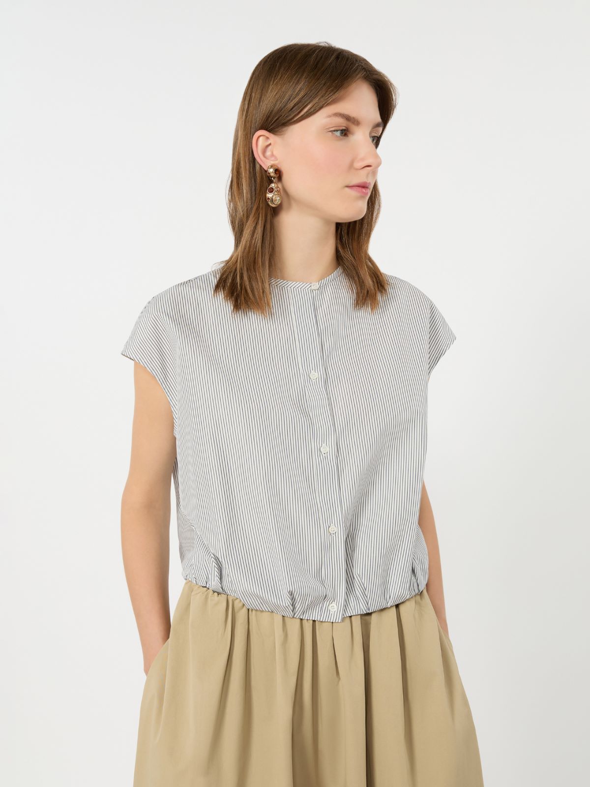 Cotton poplin crop top - Weekend Max Mara - 3