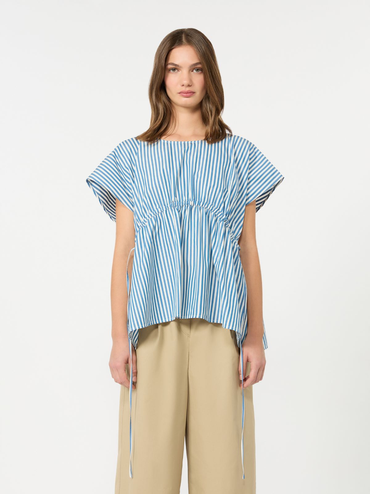 Cotton poplin blouse - CORNFLOWER BLUE - Weekend Max Mara - 2