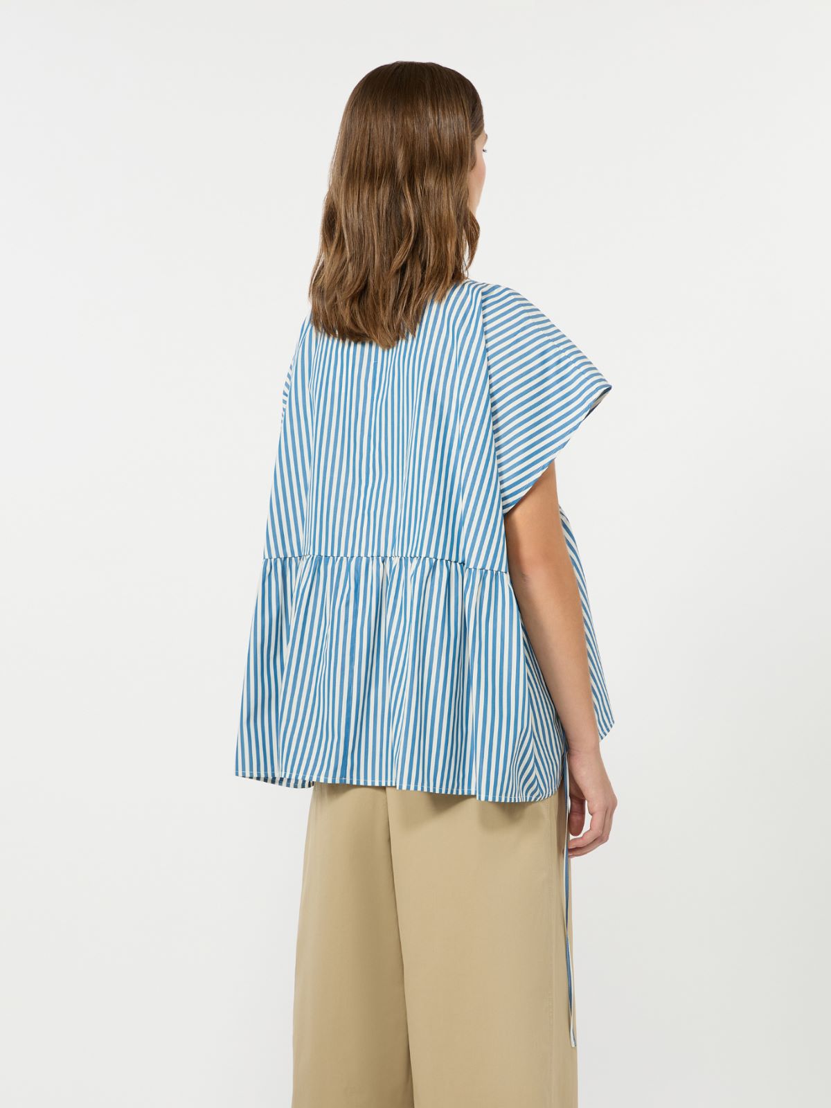 Cotton poplin blouse - CORNFLOWER BLUE - Weekend Max Mara - 3