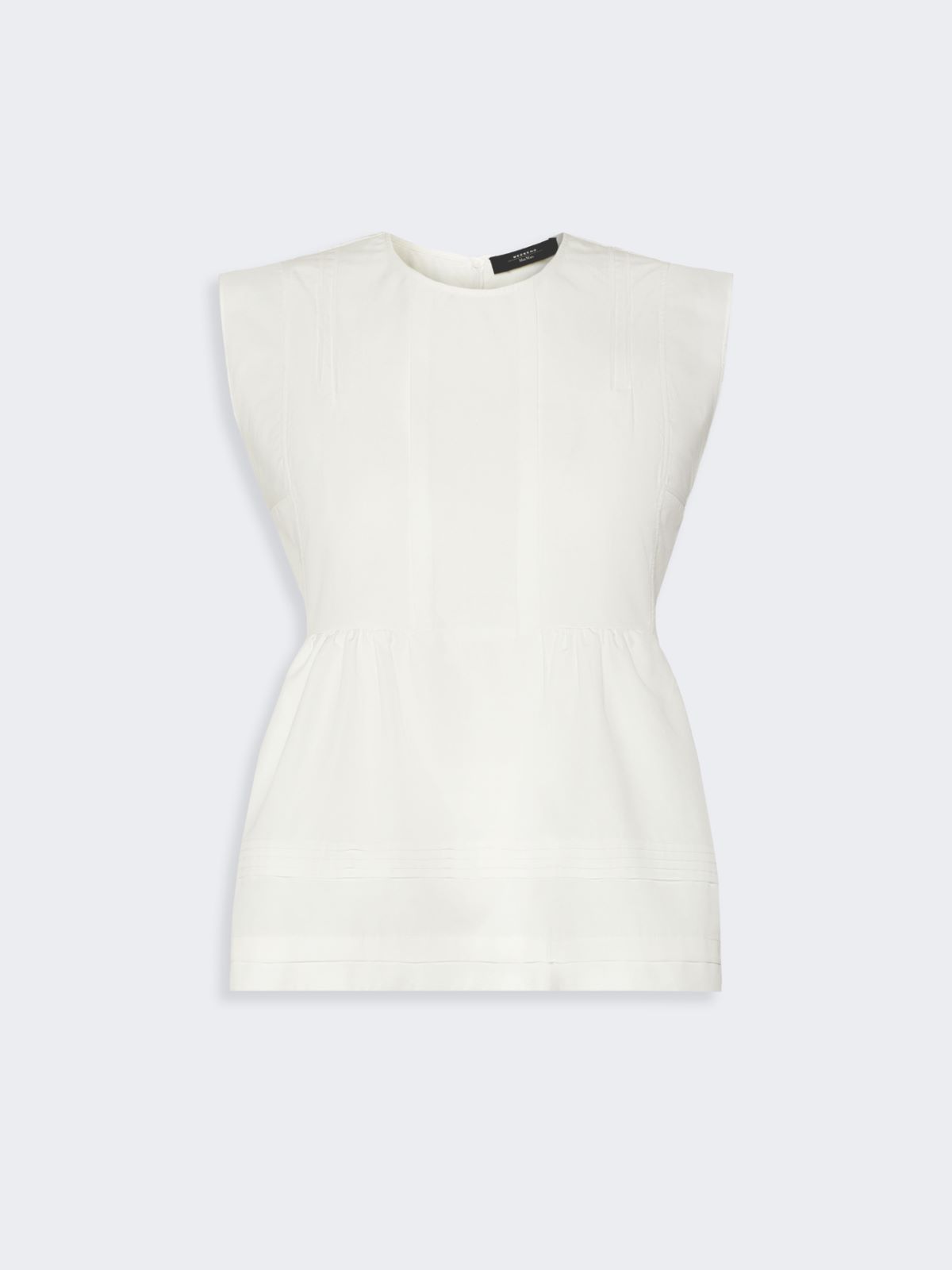 Sleeveless cotton poplin blouse - WHITE - Weekend Max Mara - 5
