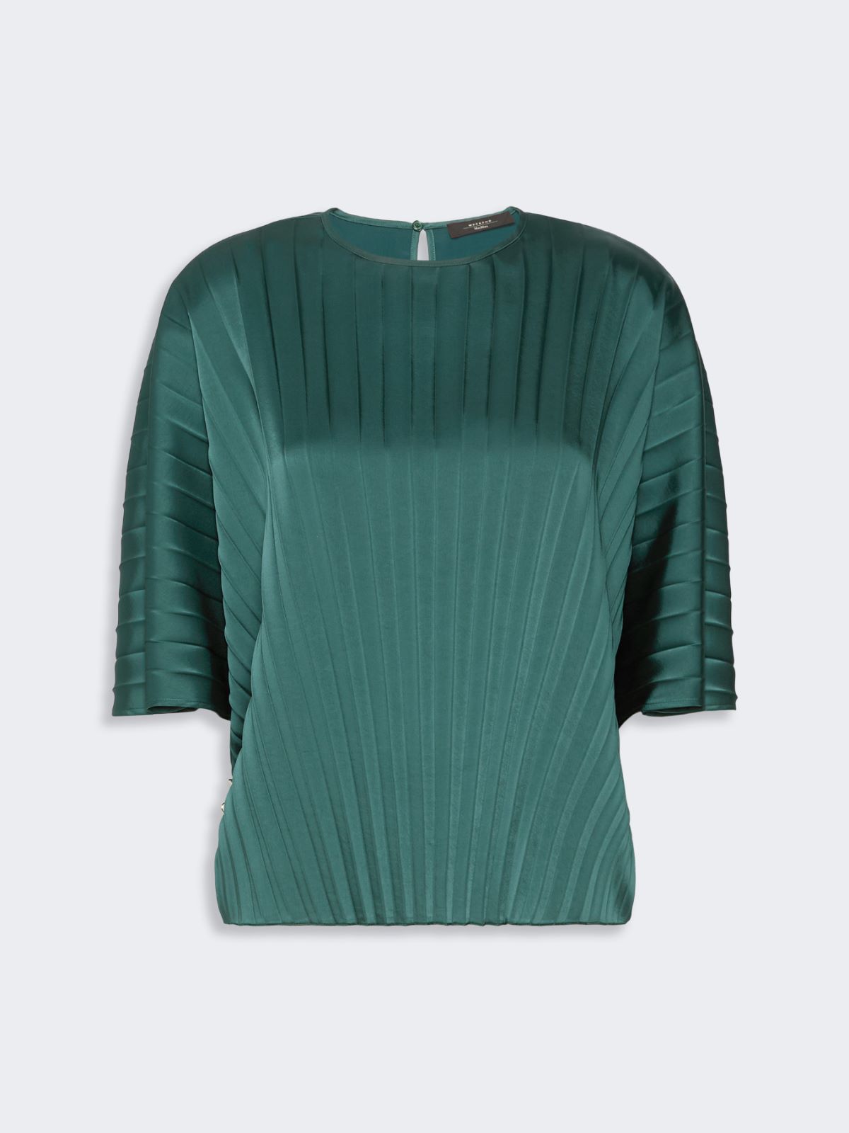 Blusa ampia in raso plissé - VERDE SCURO - Weekend Max Mara - 5