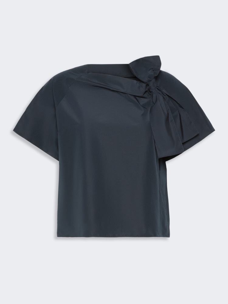 Cotton-blend taffeta blouse - NAVY - Weekend Max Mara - 2