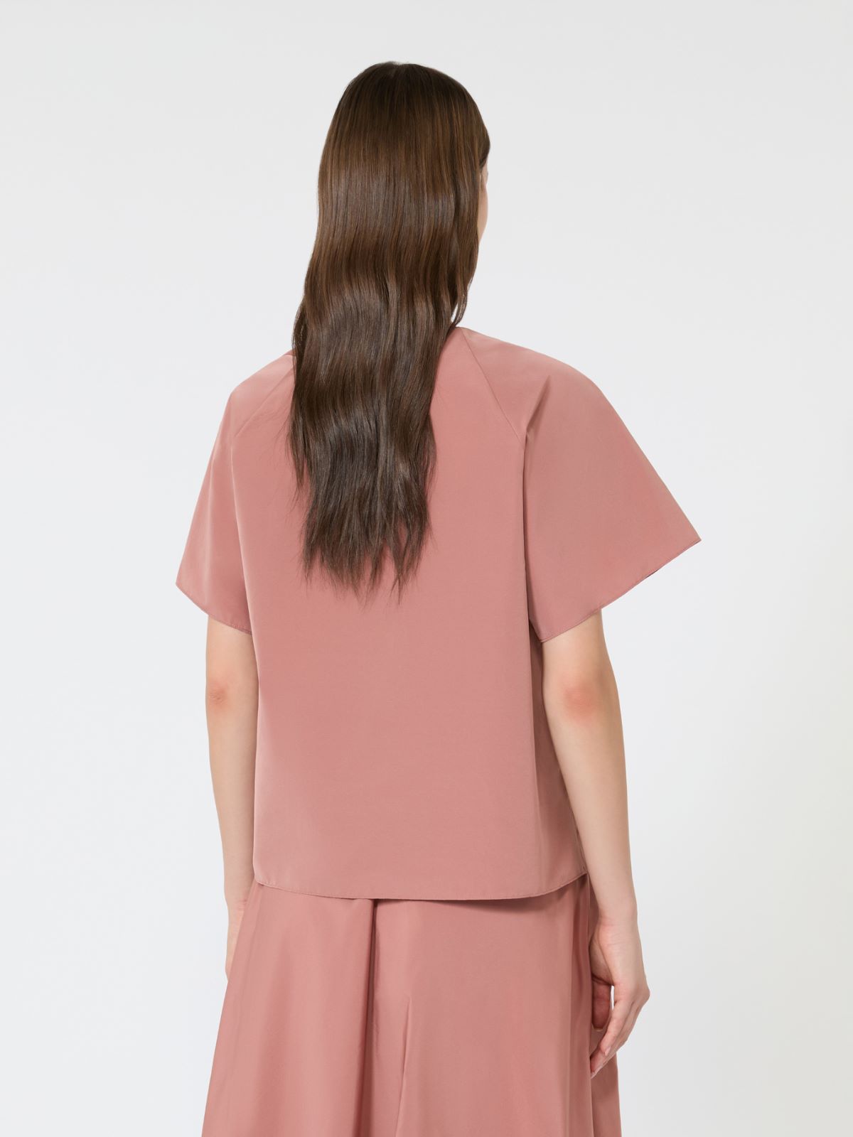 Cotton-blend taffeta blouse - TERRA COTTA - Weekend Max Mara - 3