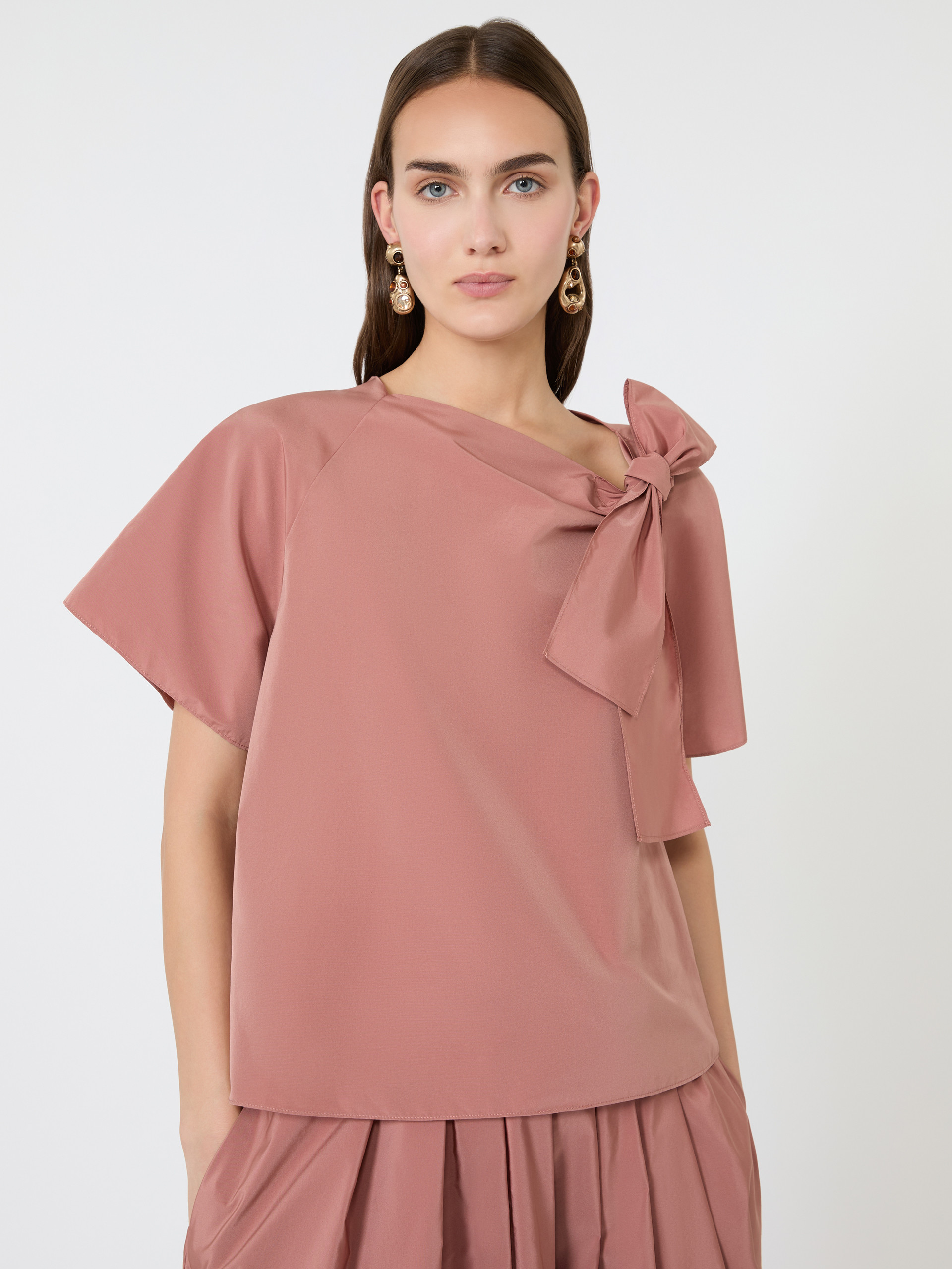 Cotton-blend taffeta blouse - TERRA COTTA - Weekend Max Mara - 4