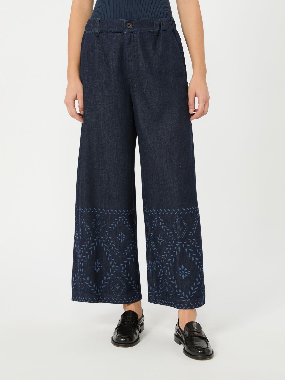 Laser-cut denim jeans - NAVY - Weekend Max Mara - 2