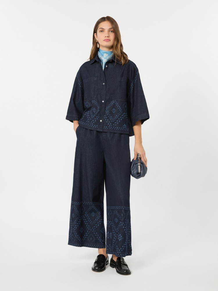 Laser-cut denim jeans - NAVY - Weekend Max Mara
