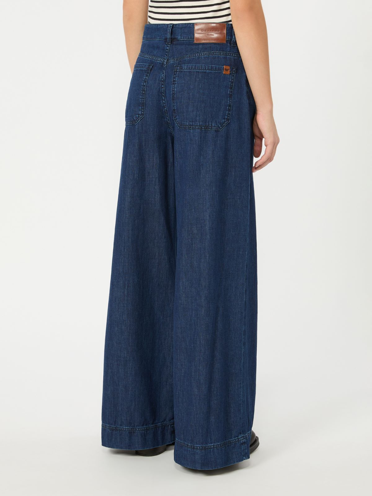 Cotton denim wide-leg jeans - NAVY - Weekend Max Mara - 3
